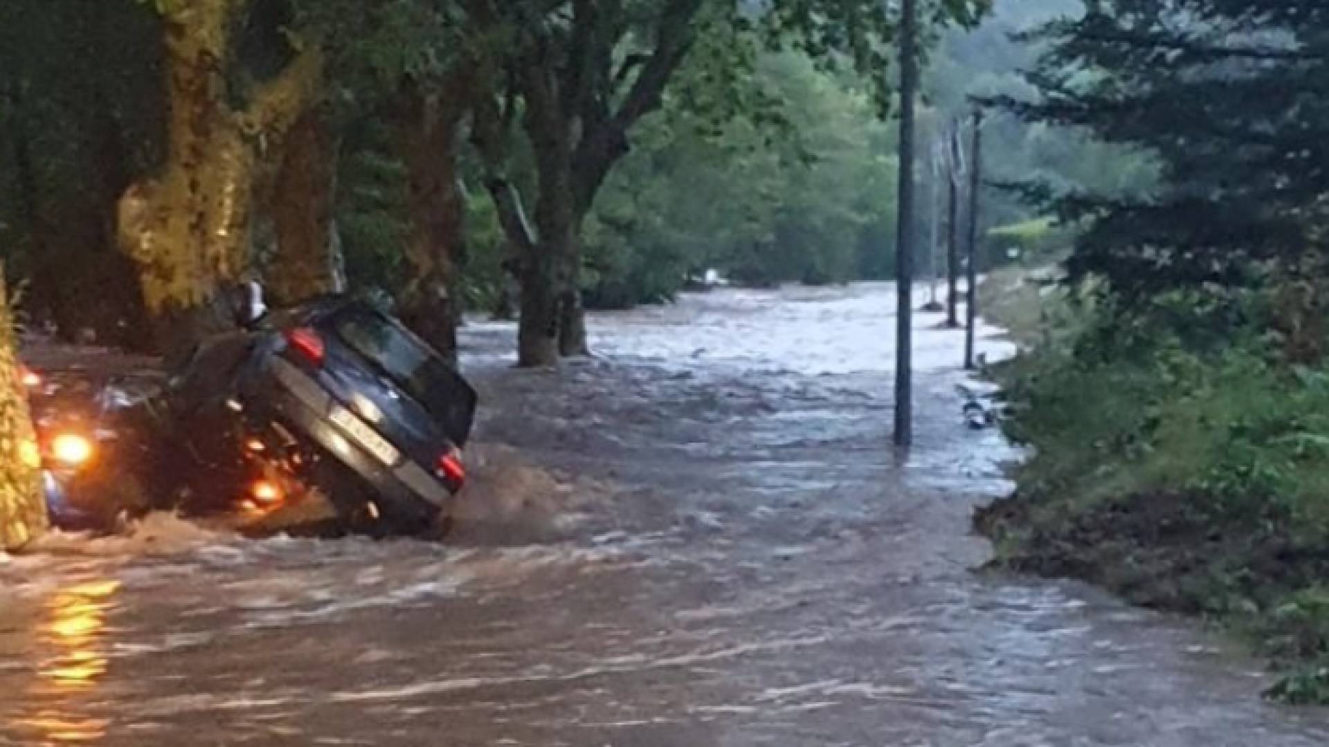 أمطار غزيرة حولت طرقات لأنهار وأغرقت مركبات