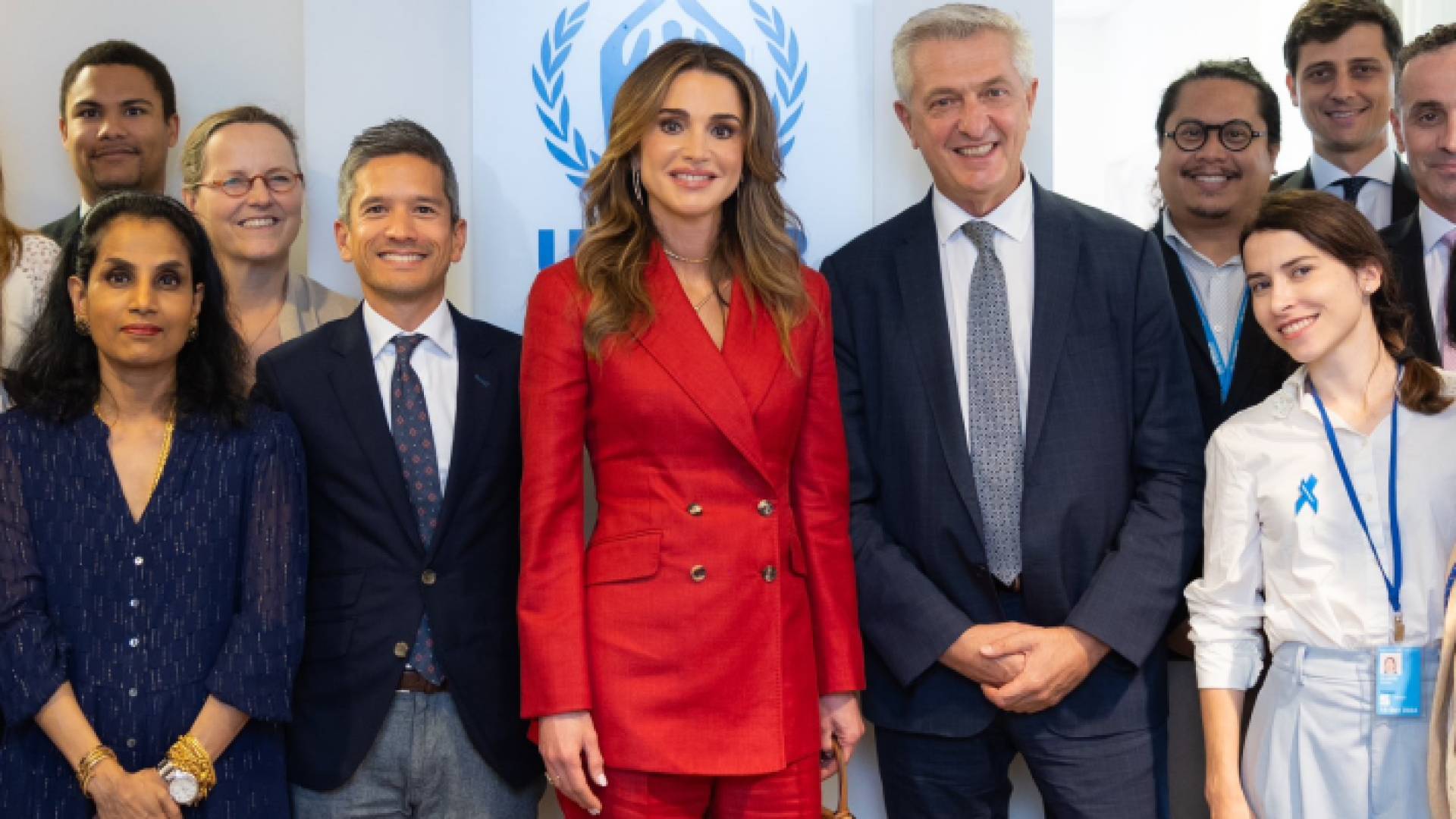 من لقاء الملكة رانيا المفوض السامي في "الأمم المتحدة" فيليبو غراندي في نيويورك