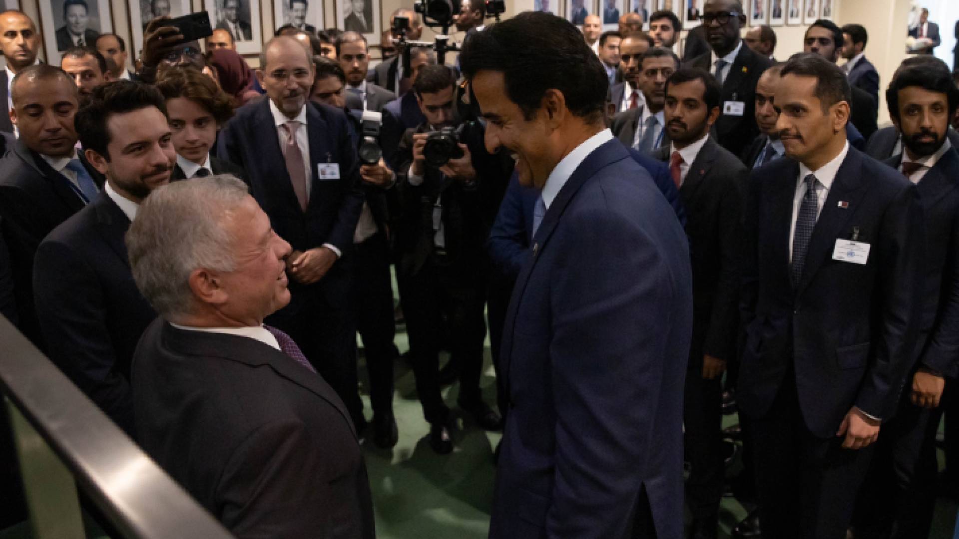 جلالة الملك والشيخ تميم