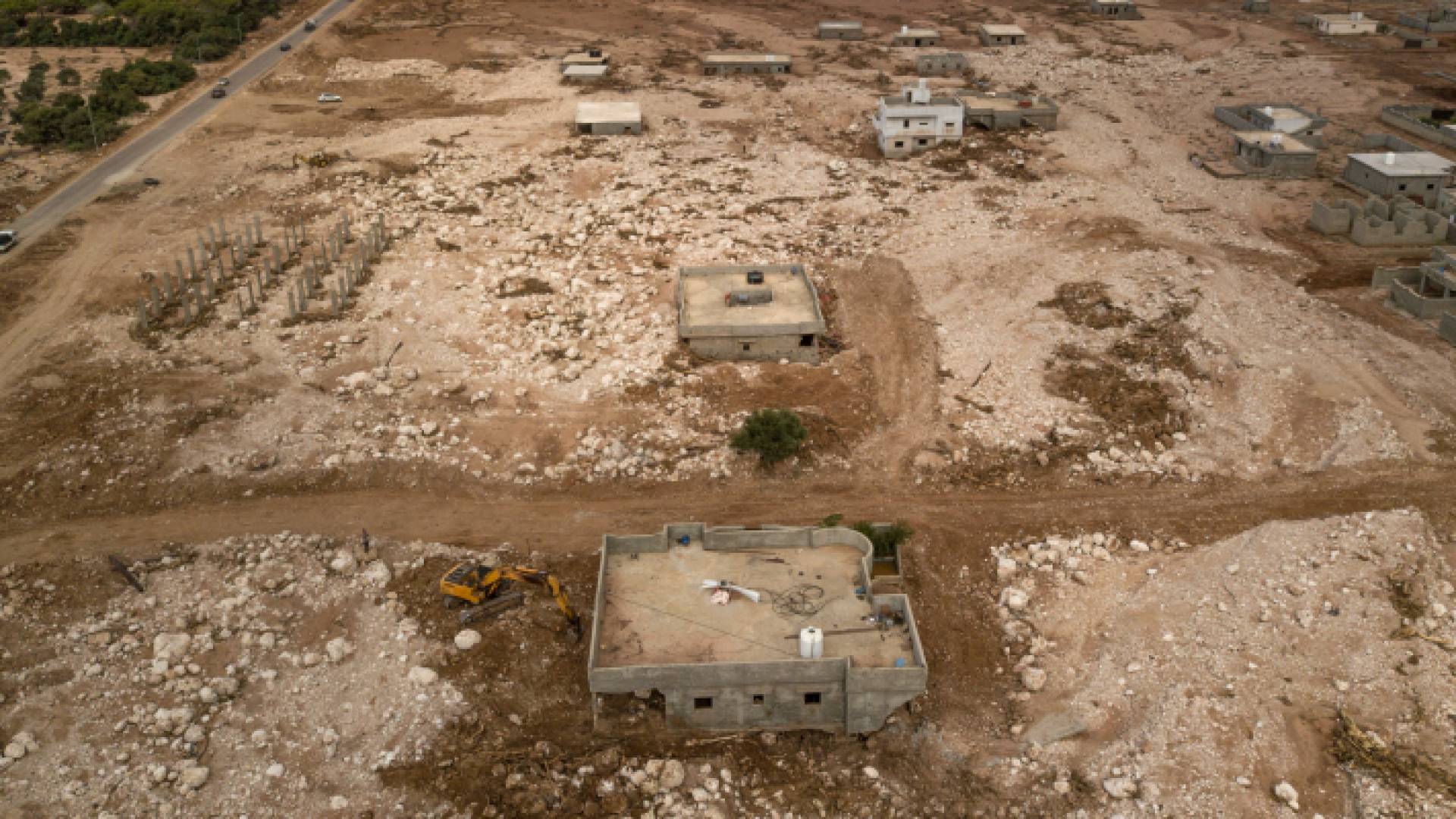 آثار الدمار الذي خلفه إعصار دانيال في درنة الليبية