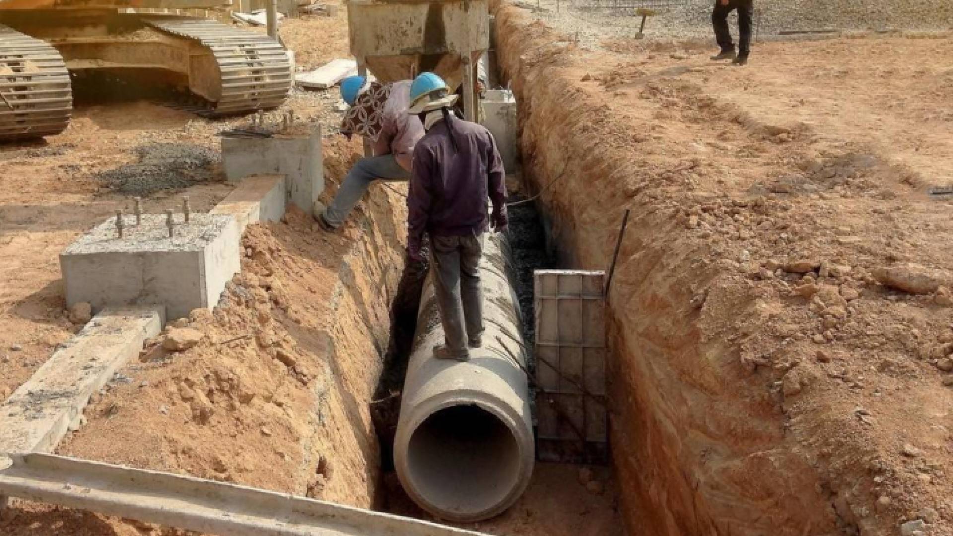 صورة لمشروع صرف صحي "أرشيفية"