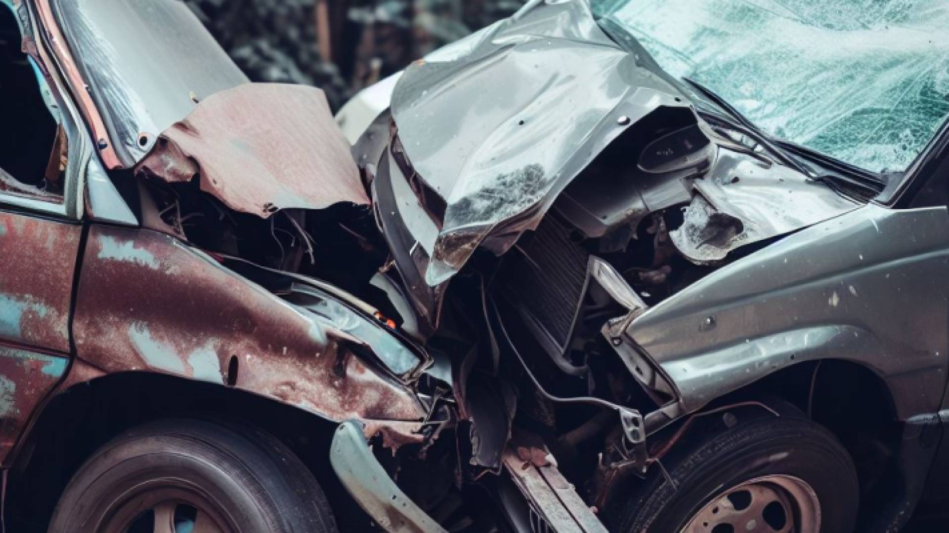 صورة حادث تصادم عبر تقنية الذكاء الاصطناعي