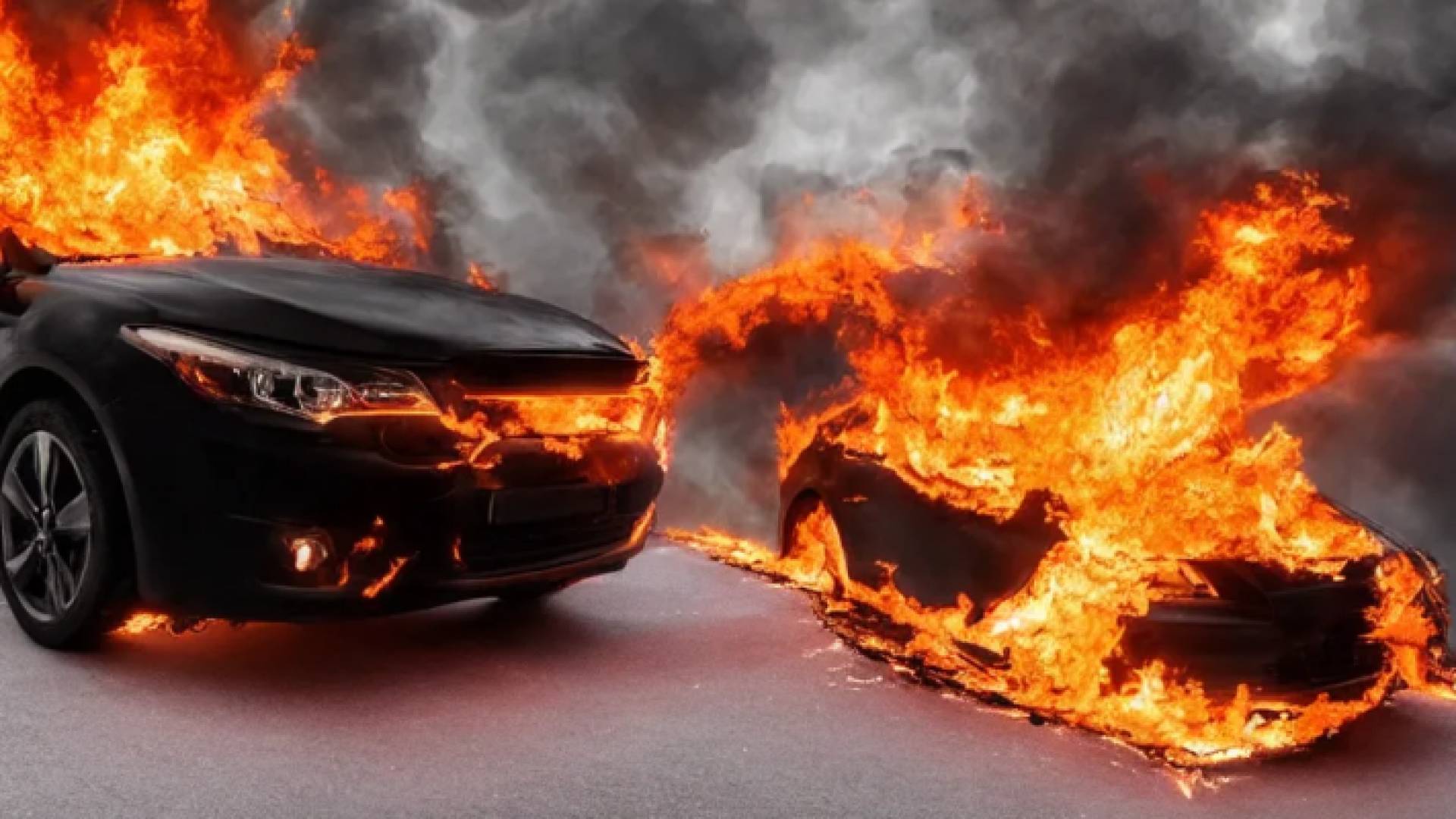 احتراق مركبة بتقنية الذكاء الاصطناعي