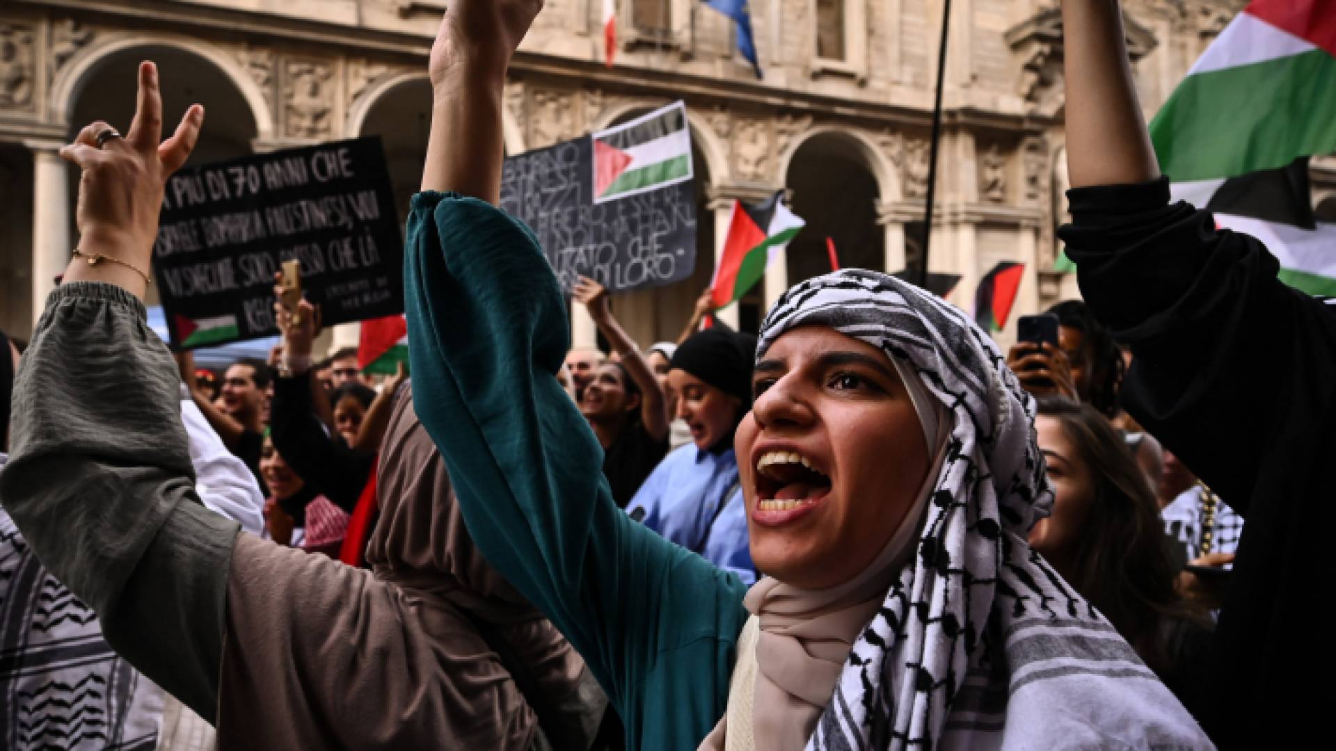 مسيرة داعمة للفلسطينيين