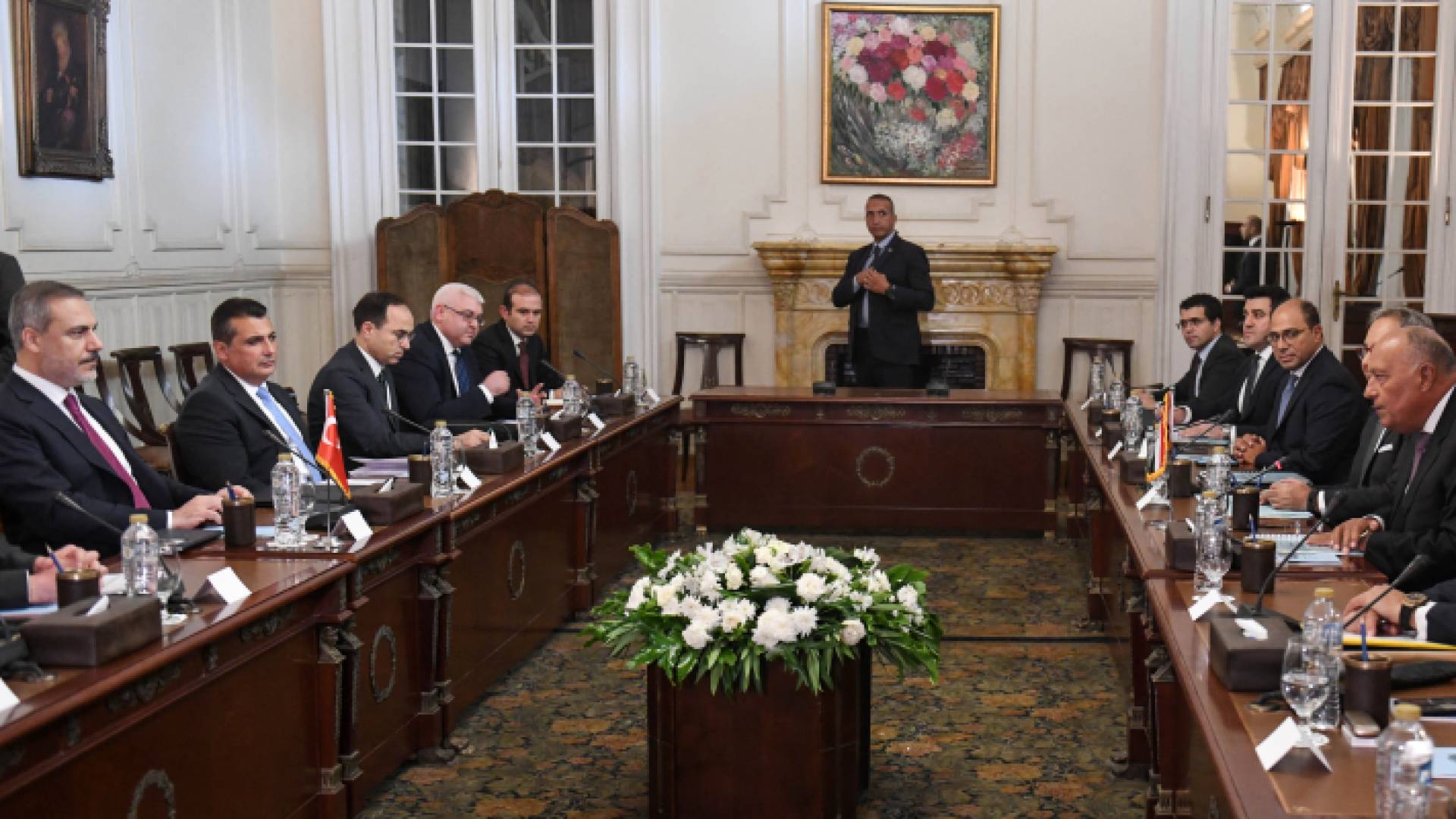 لقاء وزير الخارجية المصري سامح شكري بنظيره التركي هاكان فيدان