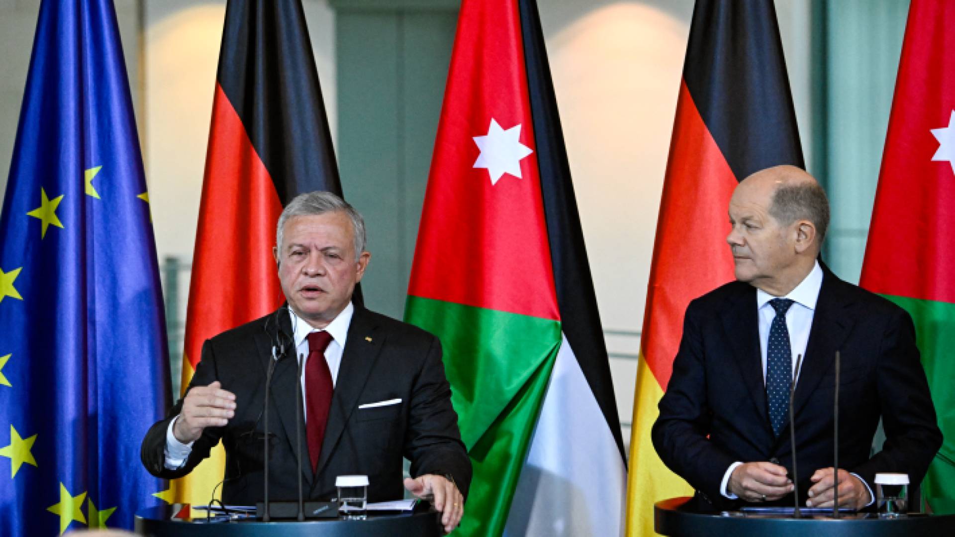 جلالة الملك عبدالله الثاني والمستشار الألماني أولاف شولتز