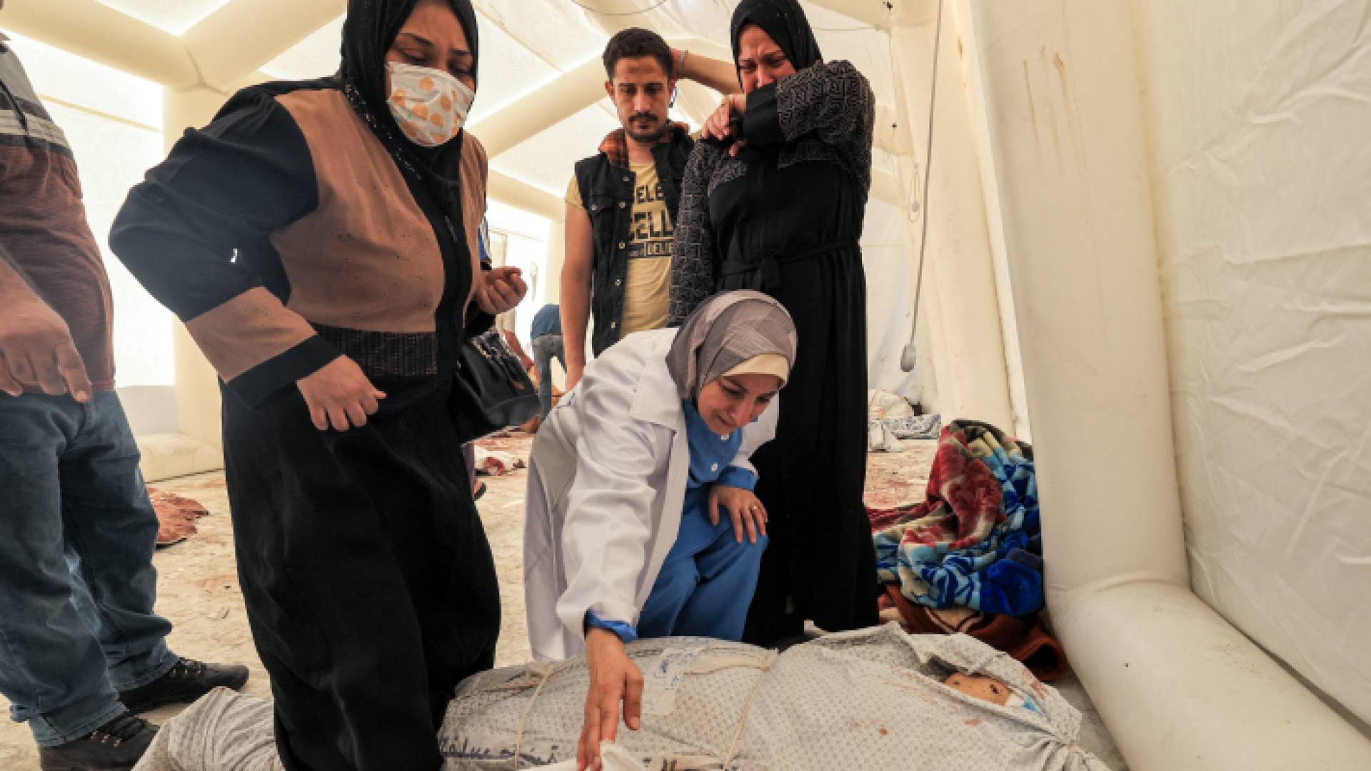 شهداء مستشفى المعمداني في قطاع غزة