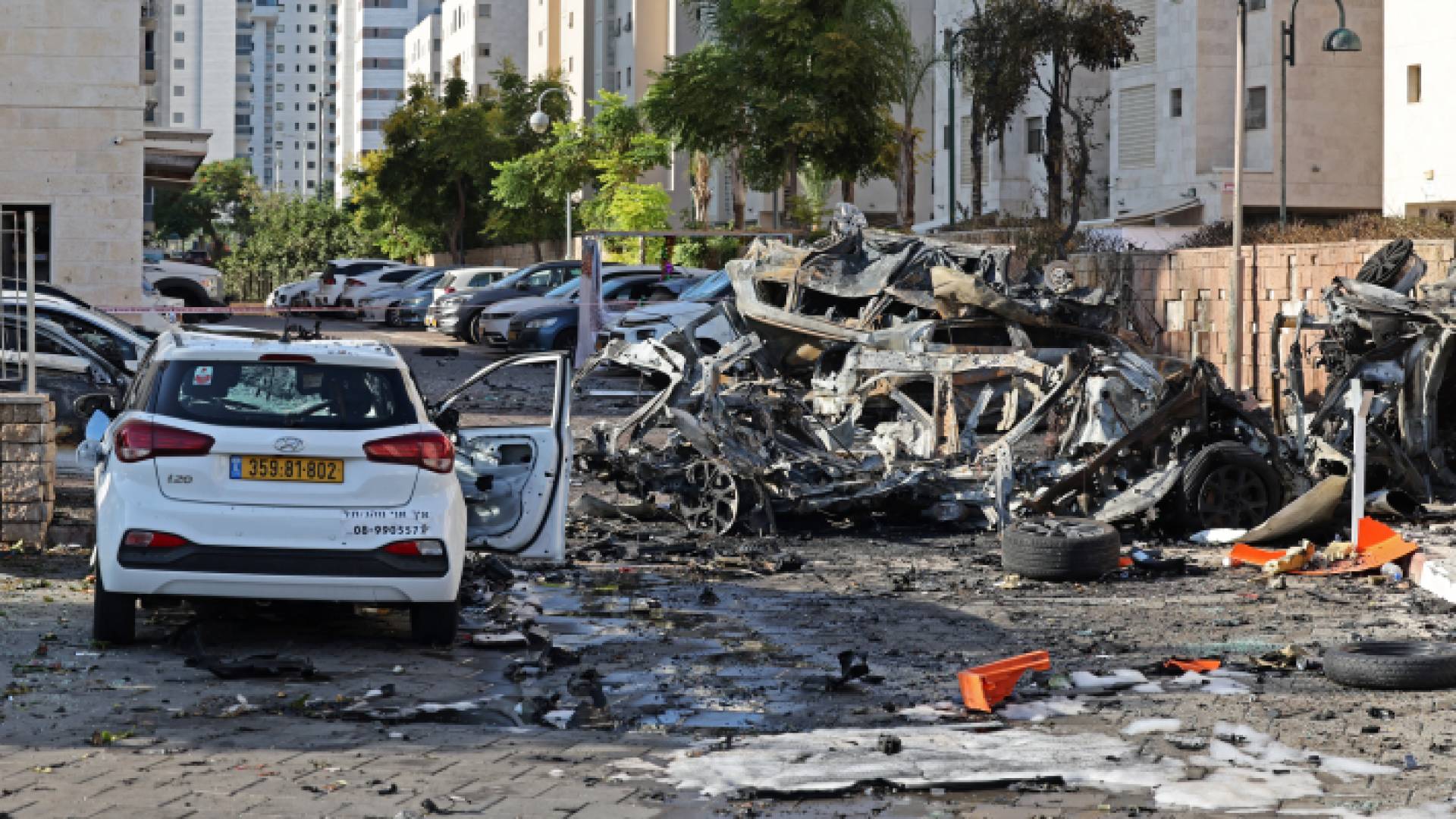 اشتعال مركبة في عسقلان