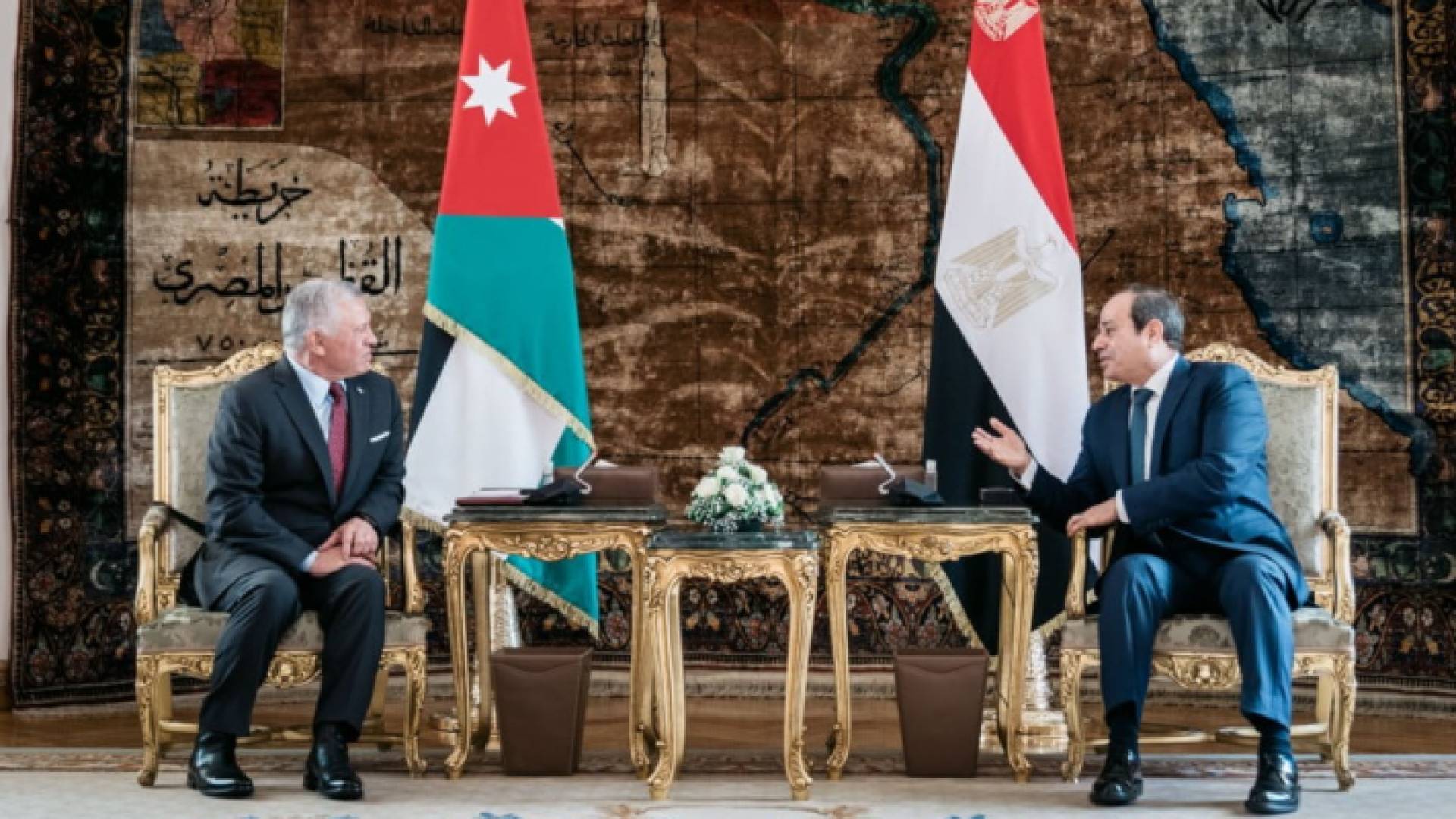 جلالة الملك عبد الله الثاني والرئيس المصري عبد الفتاح السيسي