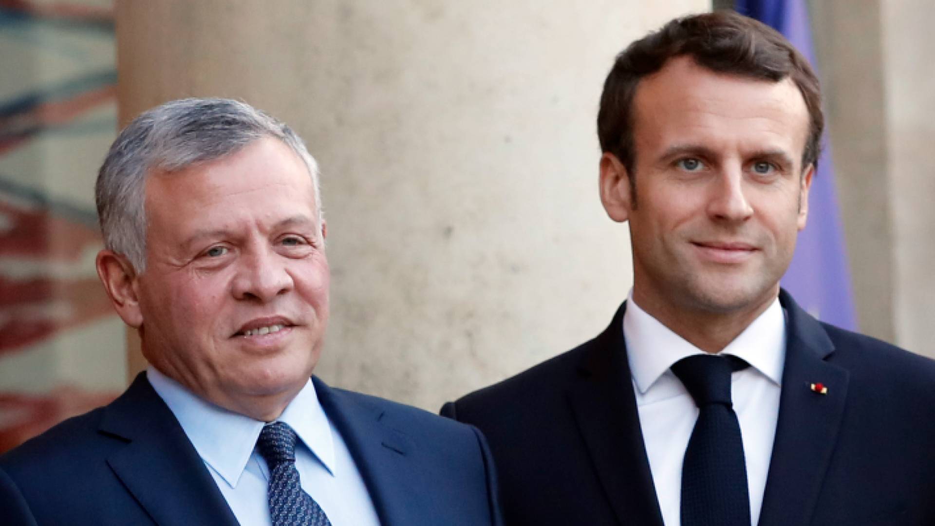 جلالة الملك عبدالله الثاني والرئيس الفرنسي - أرشيفية