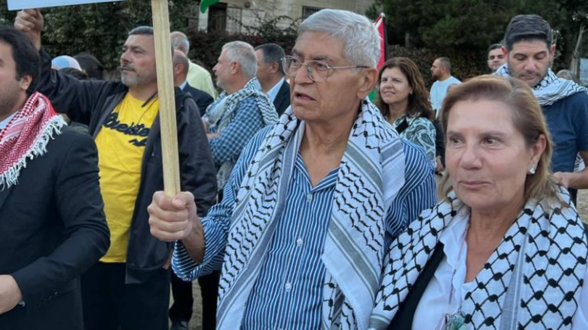 رئيس الجمعية الأردنية للعون الطبي للفلسطينيين ميشيل الصايغ وعقيلته