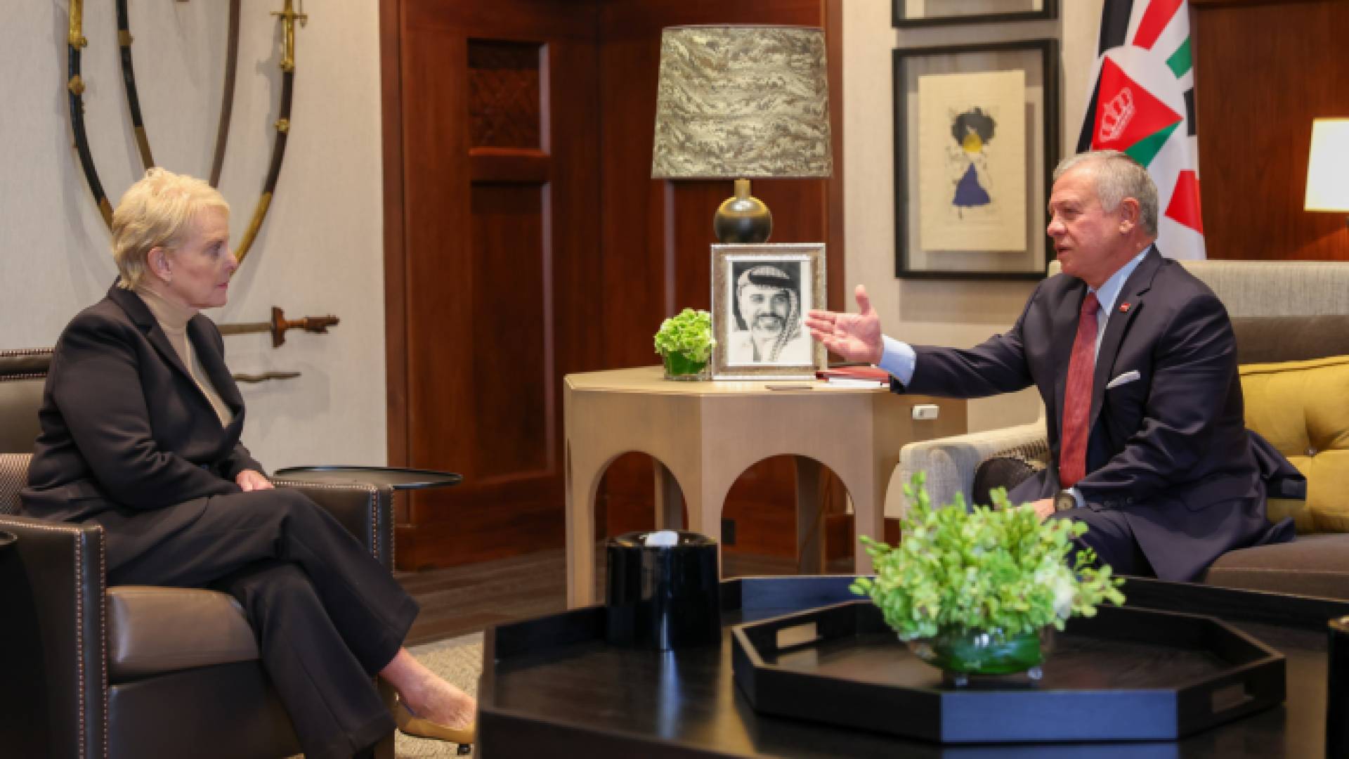 جلالة الملك والمديرة التنفيذية لبرنامج الأغذية العالمي