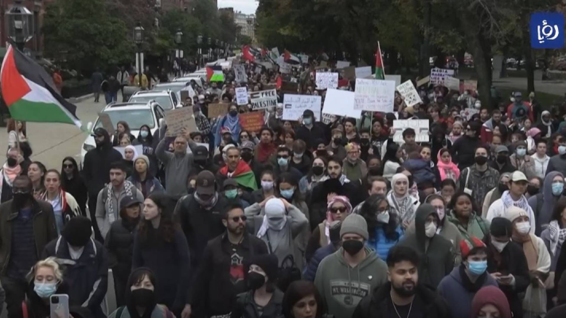 مظاهرة في لندن نصرة للفلسطينيين