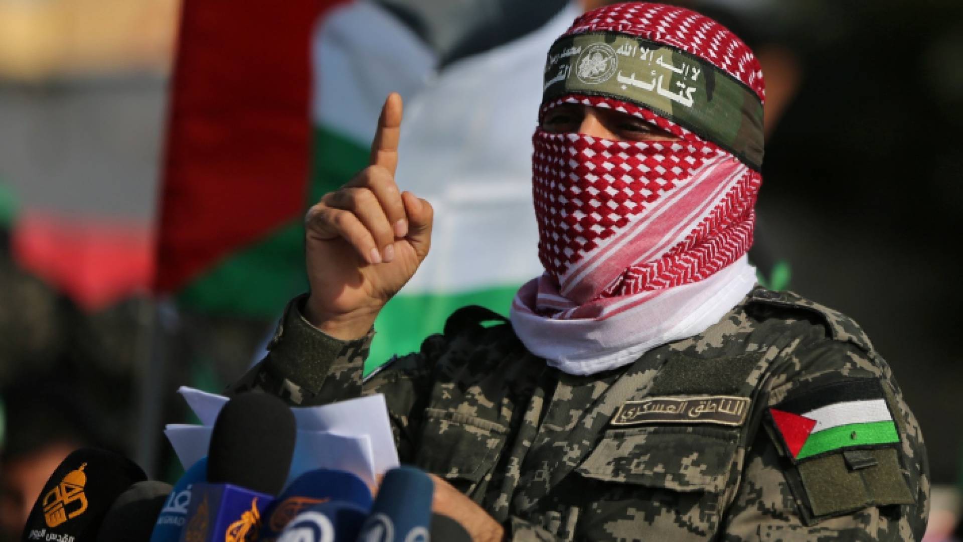 المتحدث الرسمي الإعلامي لكتائب الشهيد عز الدين القسام الجناح العسكري لحركة المقاومة الإسلامية (حماس) أبو عبيدة