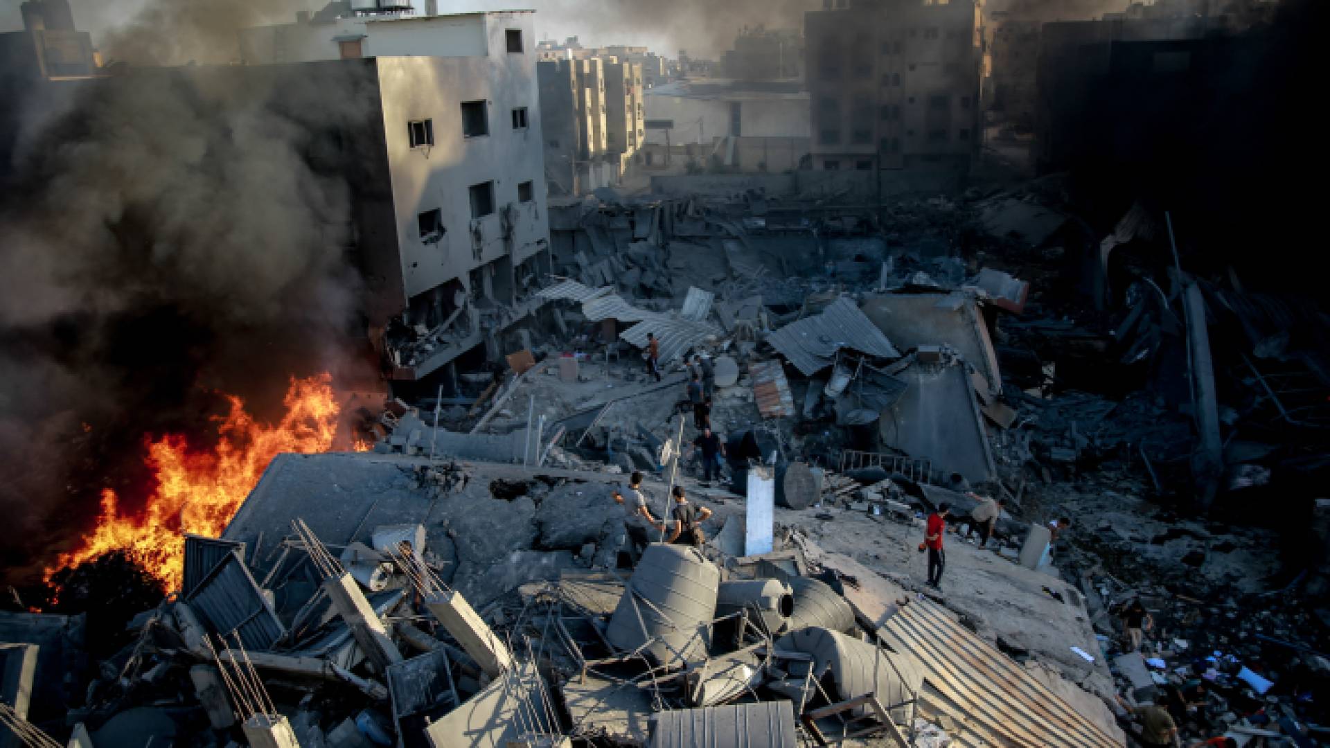 الصورة من آثار الدمار الذي خلفه الاحتلال في غزة