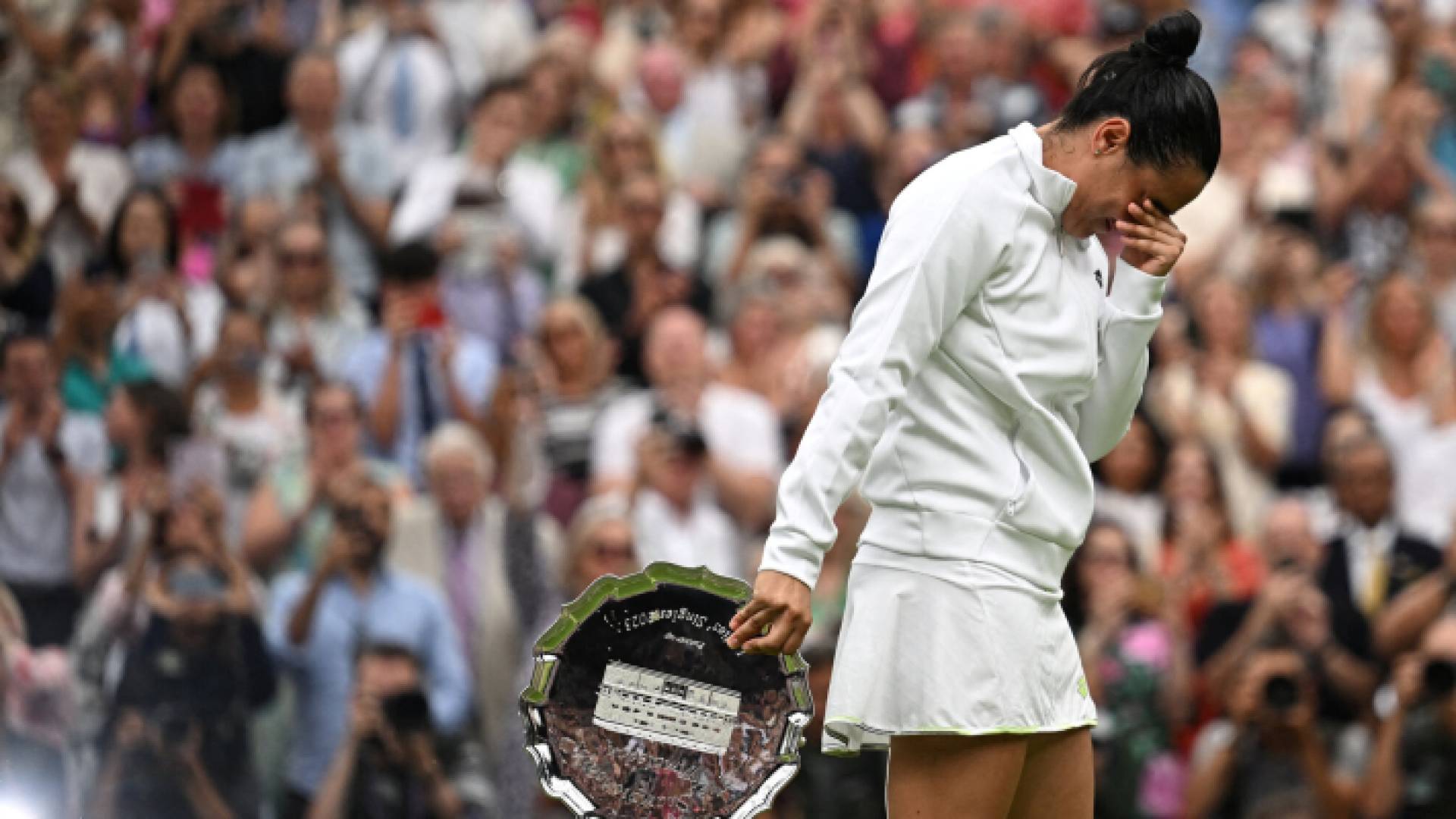 من مباراة سابقة للاعبة أنس جابر