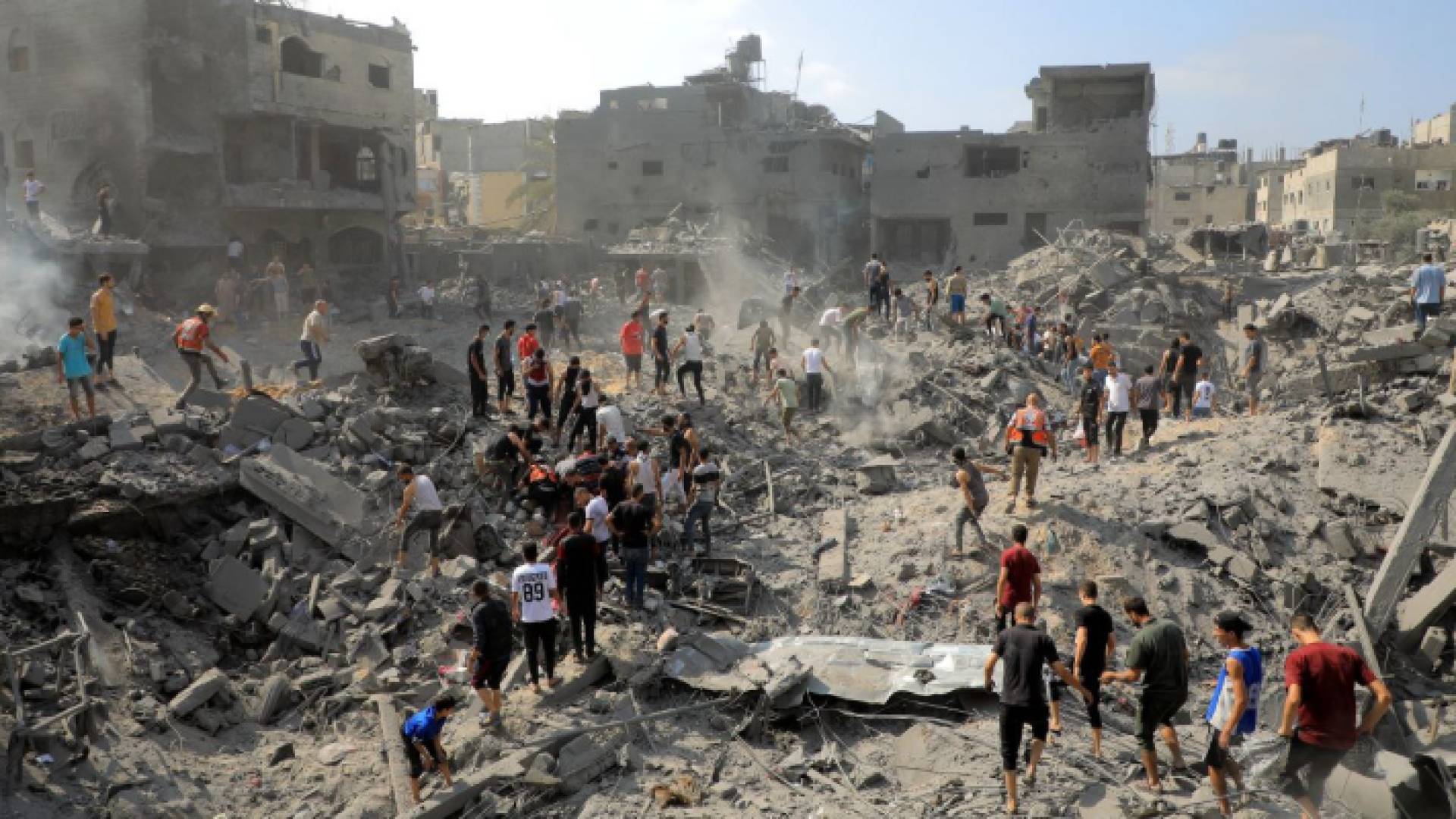 الصورة من آثار الدمار الذي خلفه الاحتلال في غزة