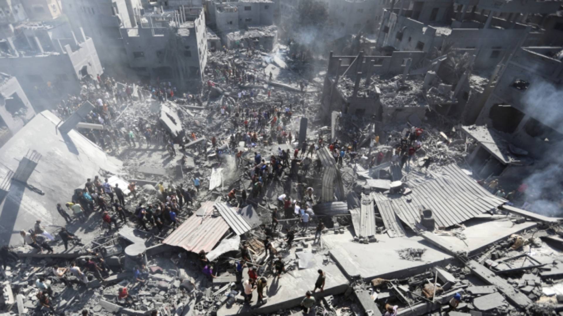 آثار الدمار جاء قصف قطاع غزة