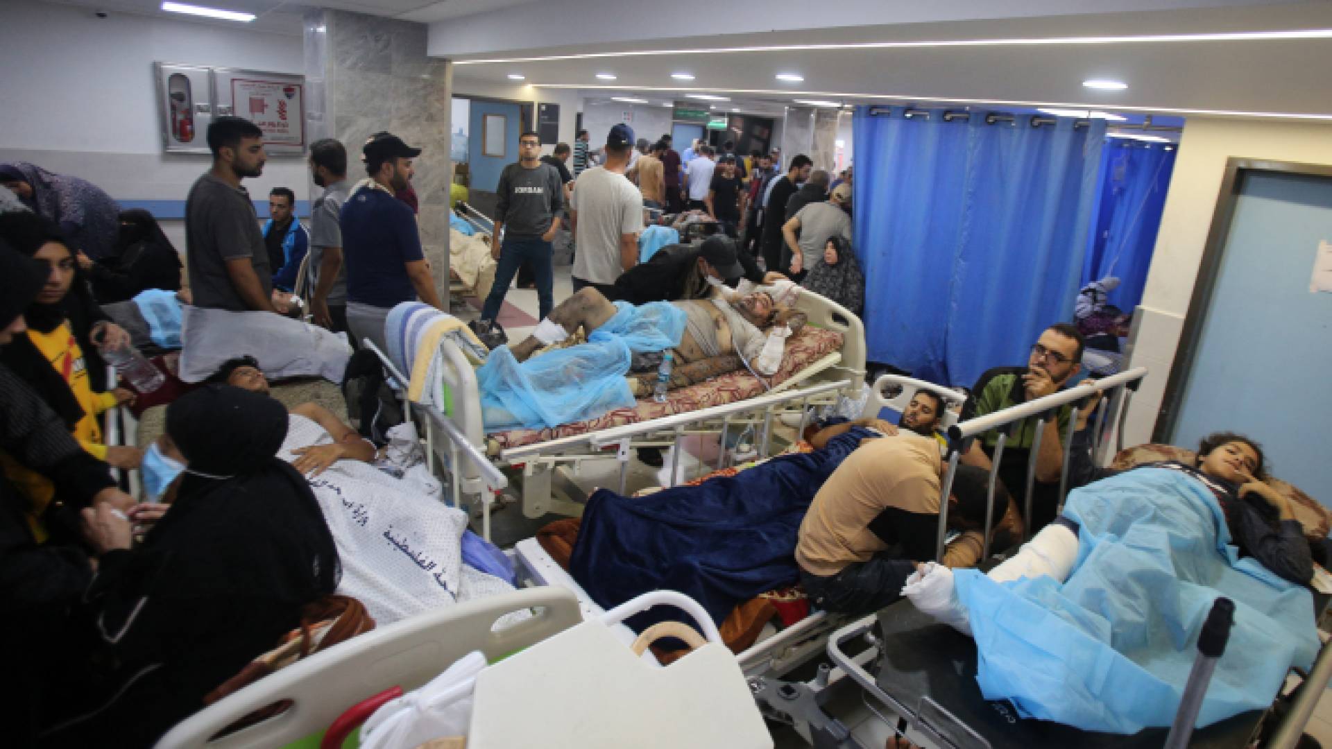 من داخل أحد المستشفيات في قطاع غزة