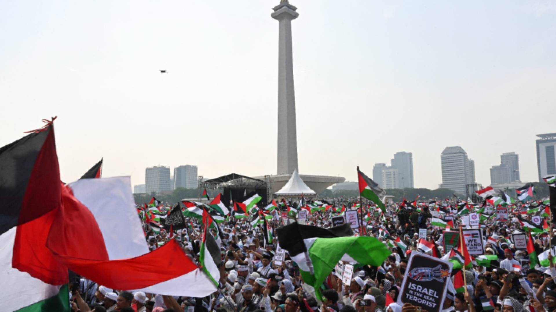 مظاهرة حاشدة في جاكرتا تنديدا بعدوان الاحتلال