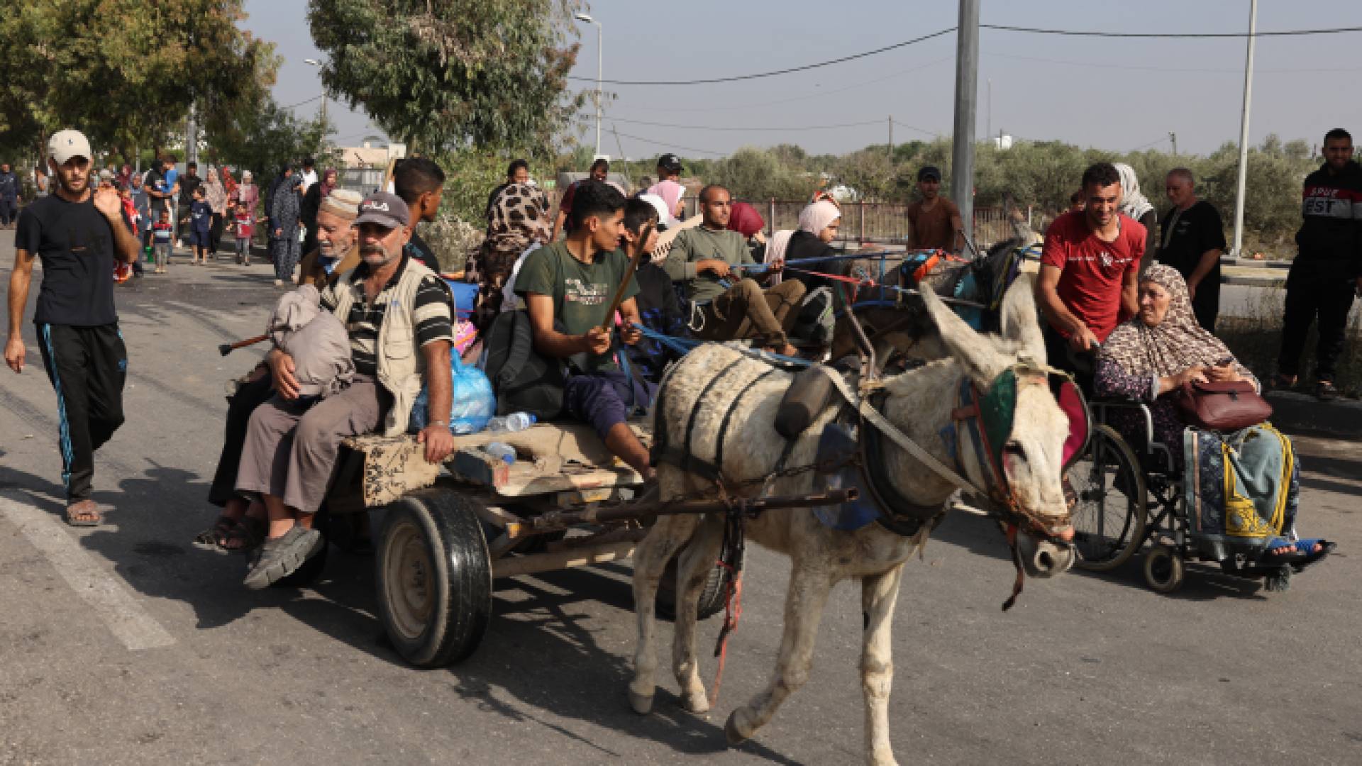نزوح الفلسطينيين باتجاه جنوب غزة