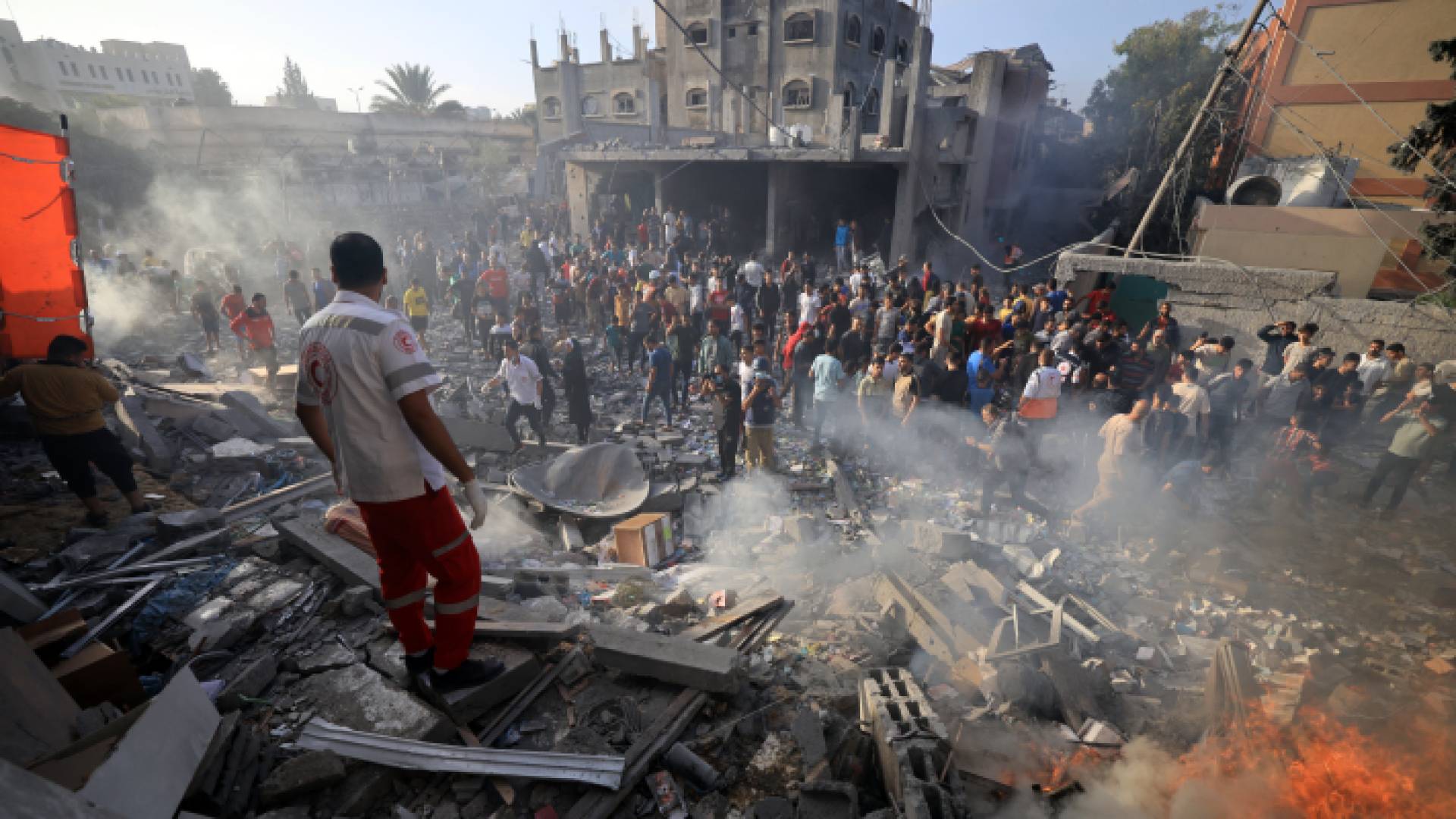 الصورة من الدمار الذي خلفه الاحتلال في غزة