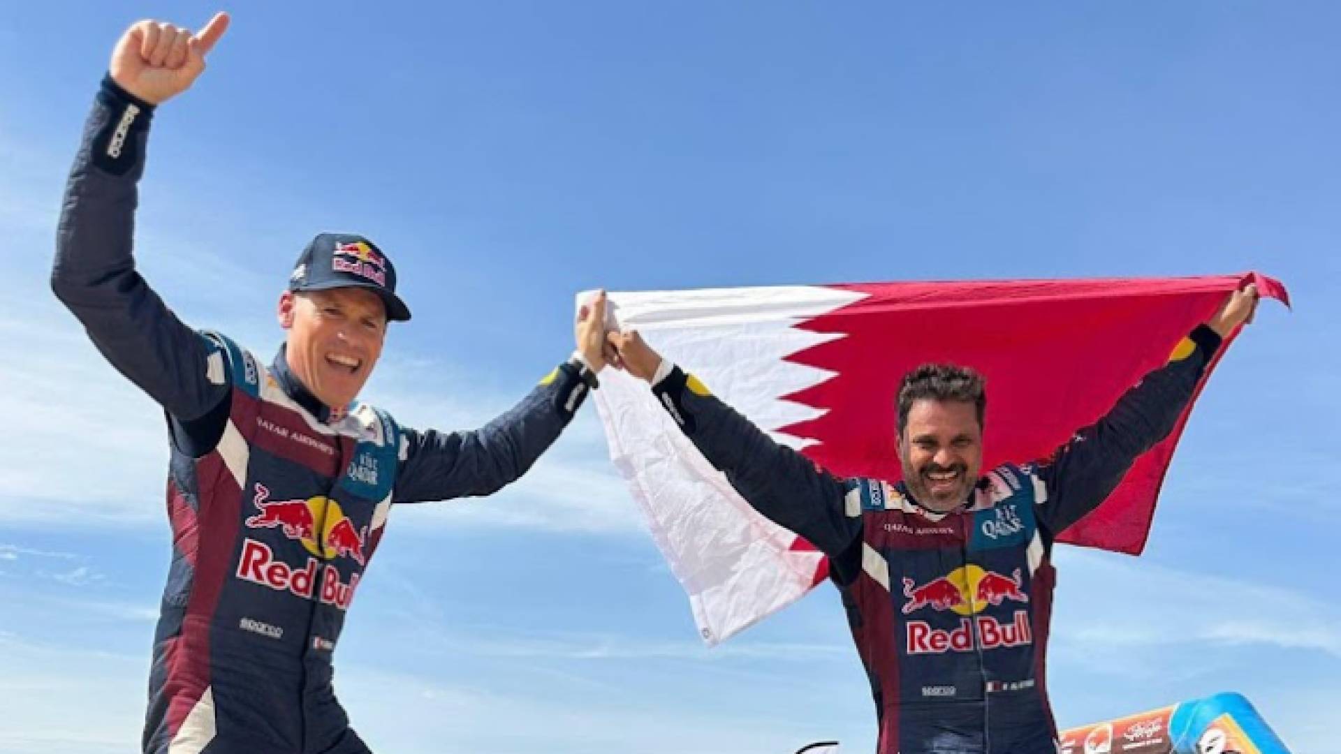 ناصر العطية يحتفل بالفوز