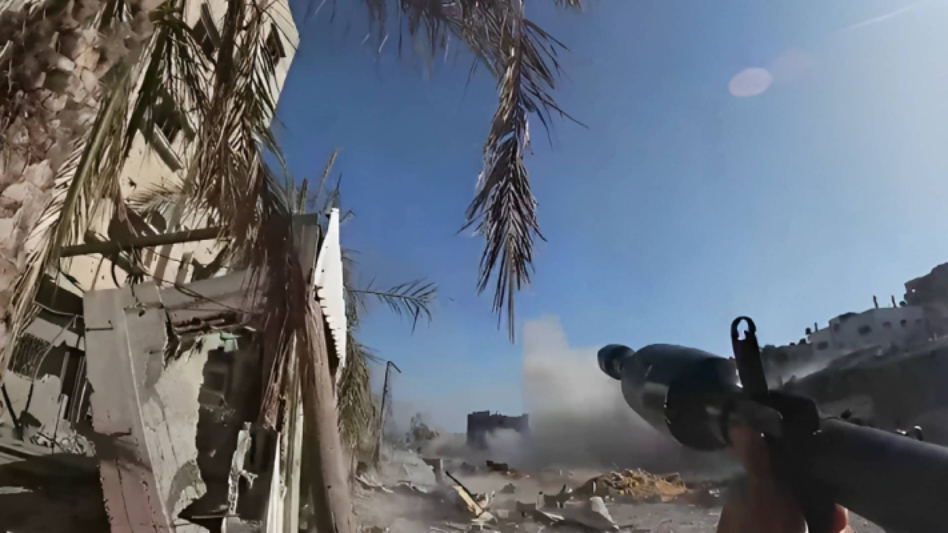 صورة من تصدي المقاومة للاحتلال الإسرائيلي في غزة