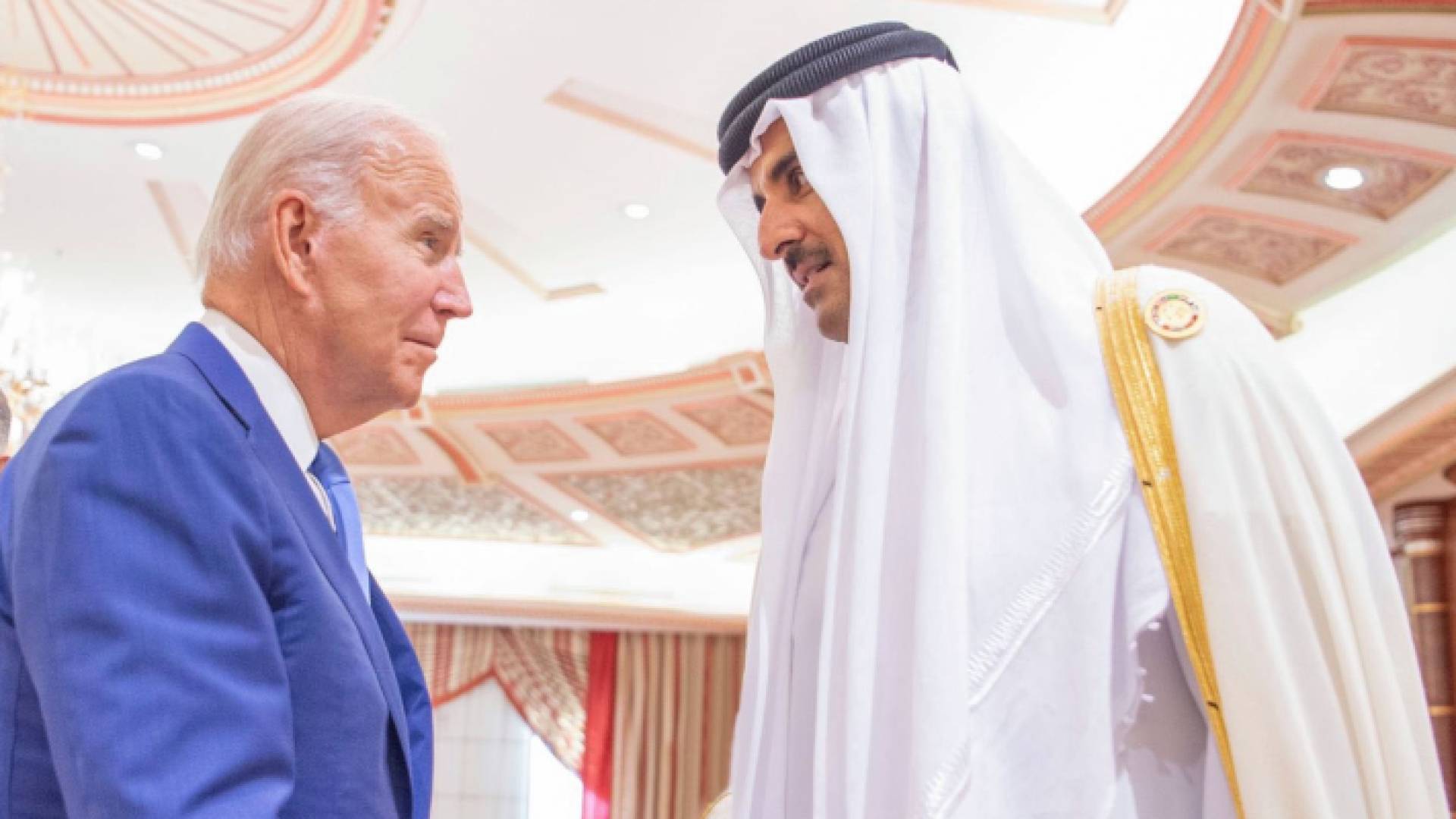 أمير قطر - الشيخ تميم بن حمد آل ثاني والرئيس الأمريكي جو بايدن