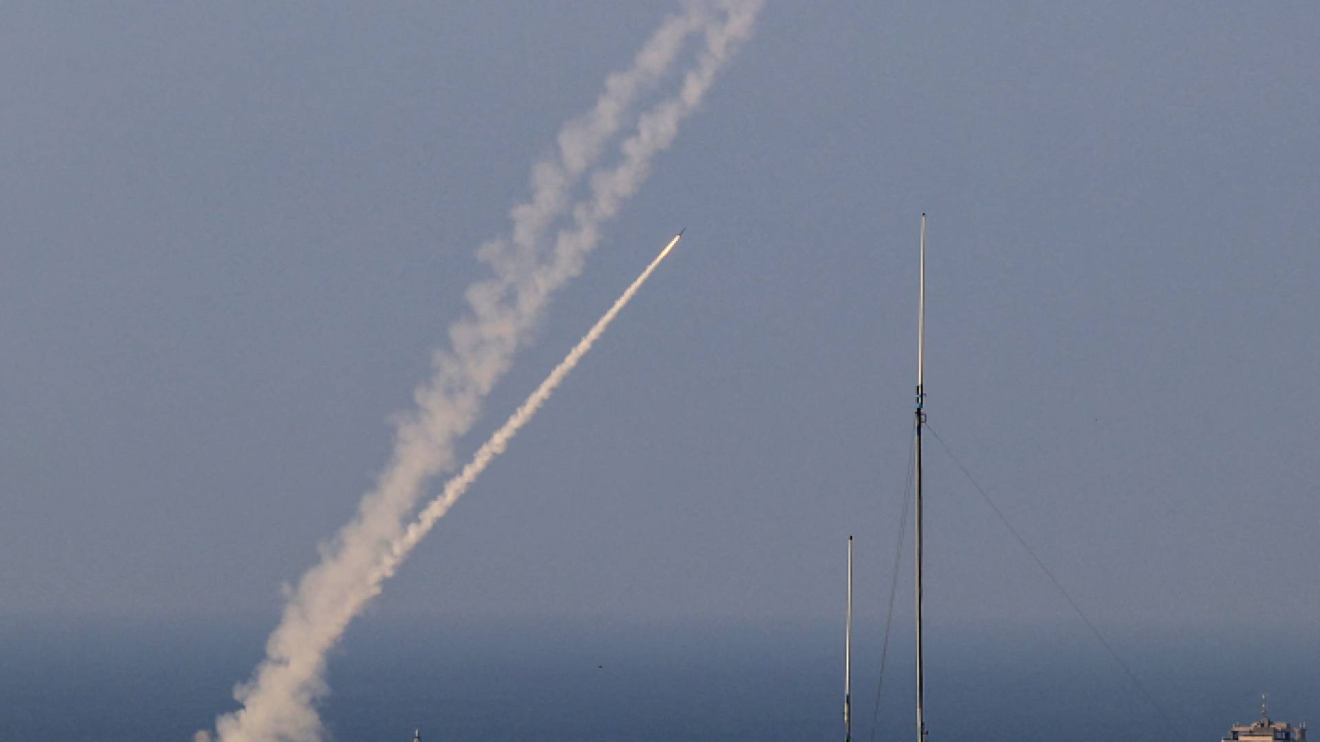 صواريخ المقاومة الفلسطينية أطلقت من قطاع غزة