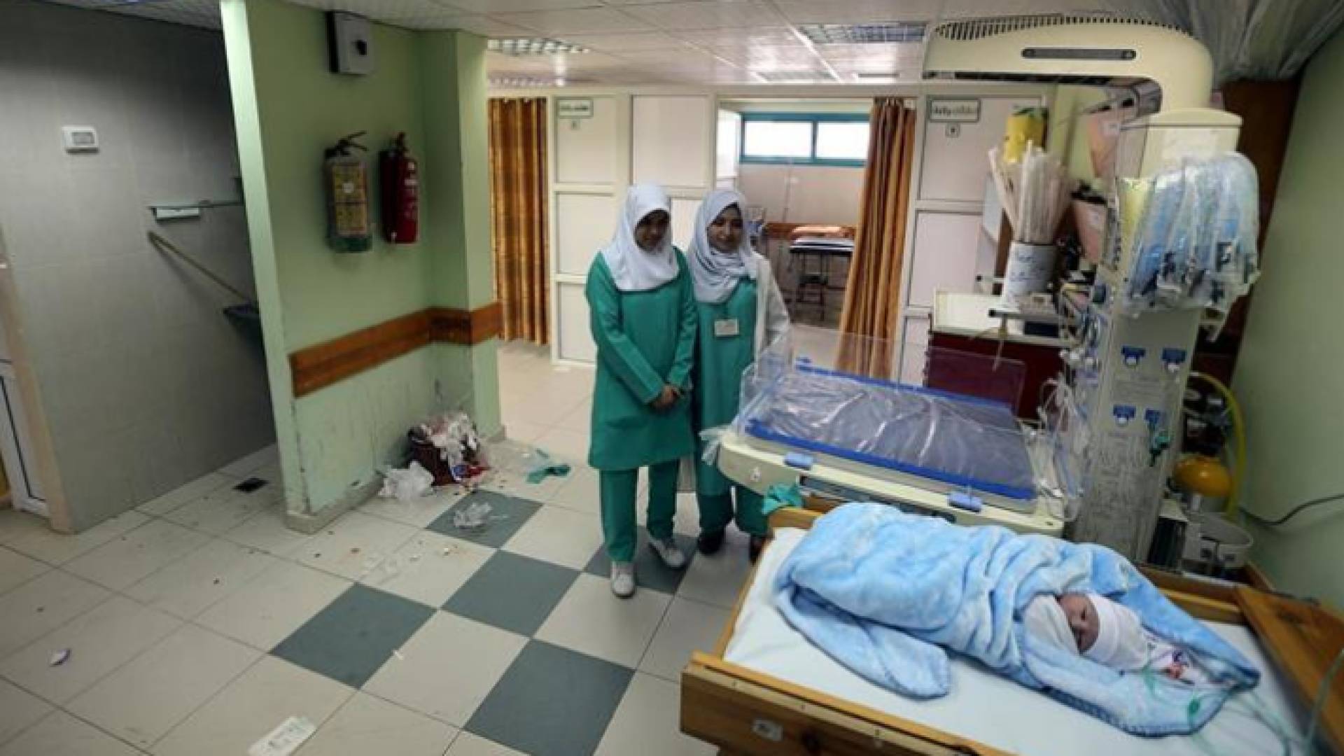غرفة حضانة أطفال في إحدى مستشفيات غزة