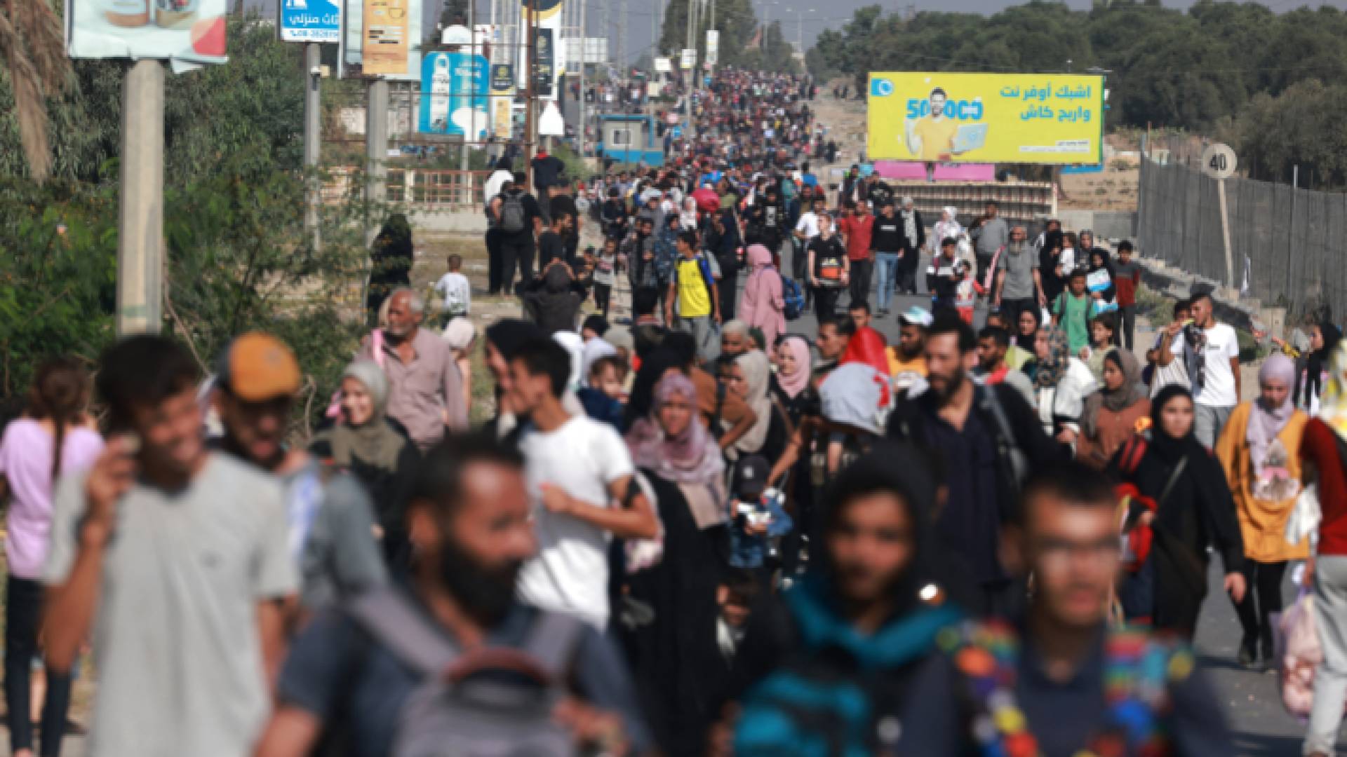 نزوح فلسطينيين في قطاع غزة