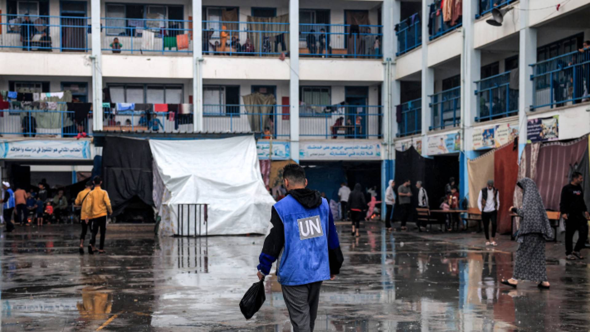 مدرسة للنازحين في قطاع غزة