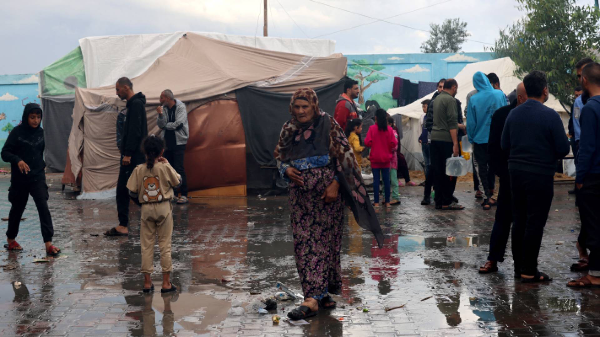 فلسطينيون نازحون في غزة