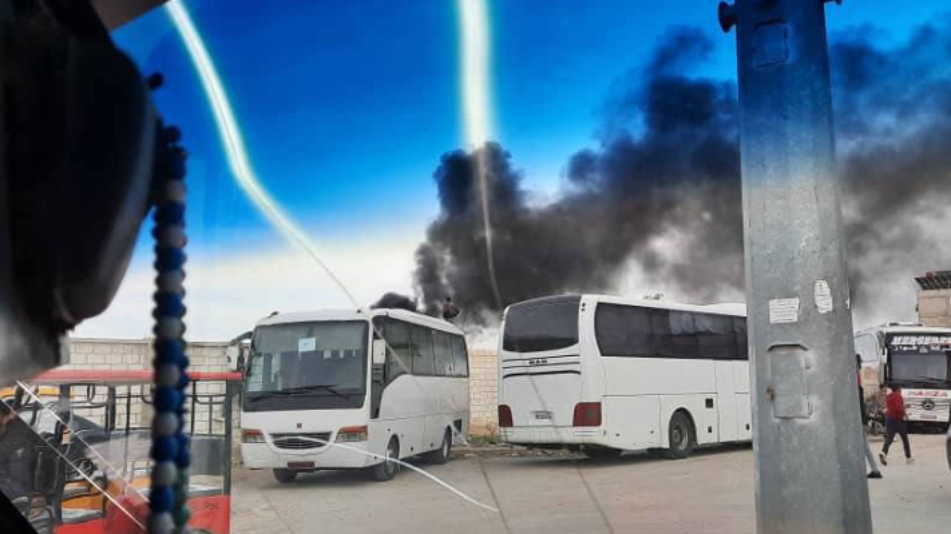 صورة متداولة للانفجار الذي وقع في ريف دمشق