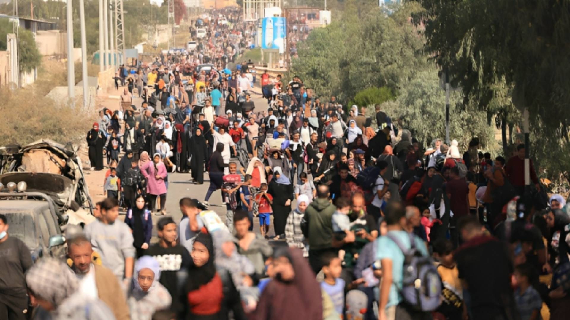 نزوح الفلسطينيين من شمال غزة