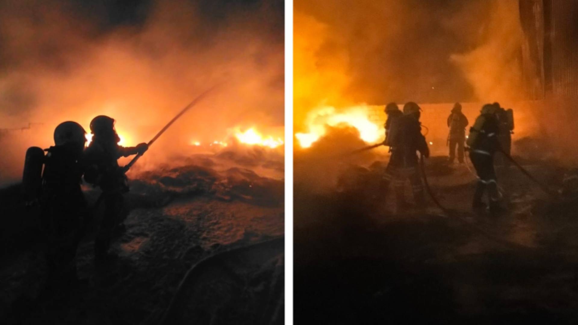 الدفاع المدني يحاول إخماد حريق اندلع في ساحة للإطارات المستعملة في العاصمة عمان