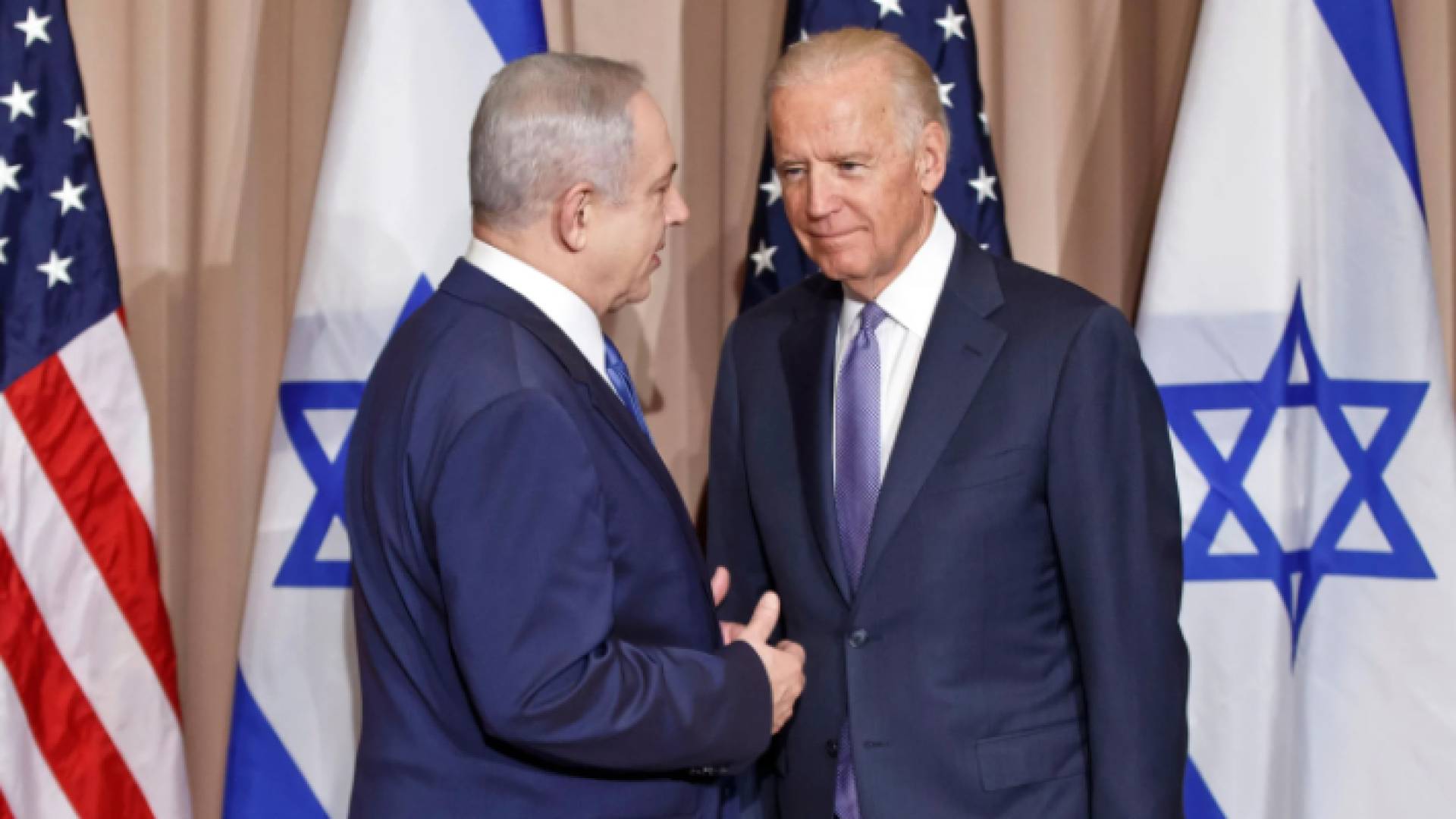 الرئيس الأمريكي جو بايدة ورئيس وزراء الاحتلال بنيامين نتنياهو