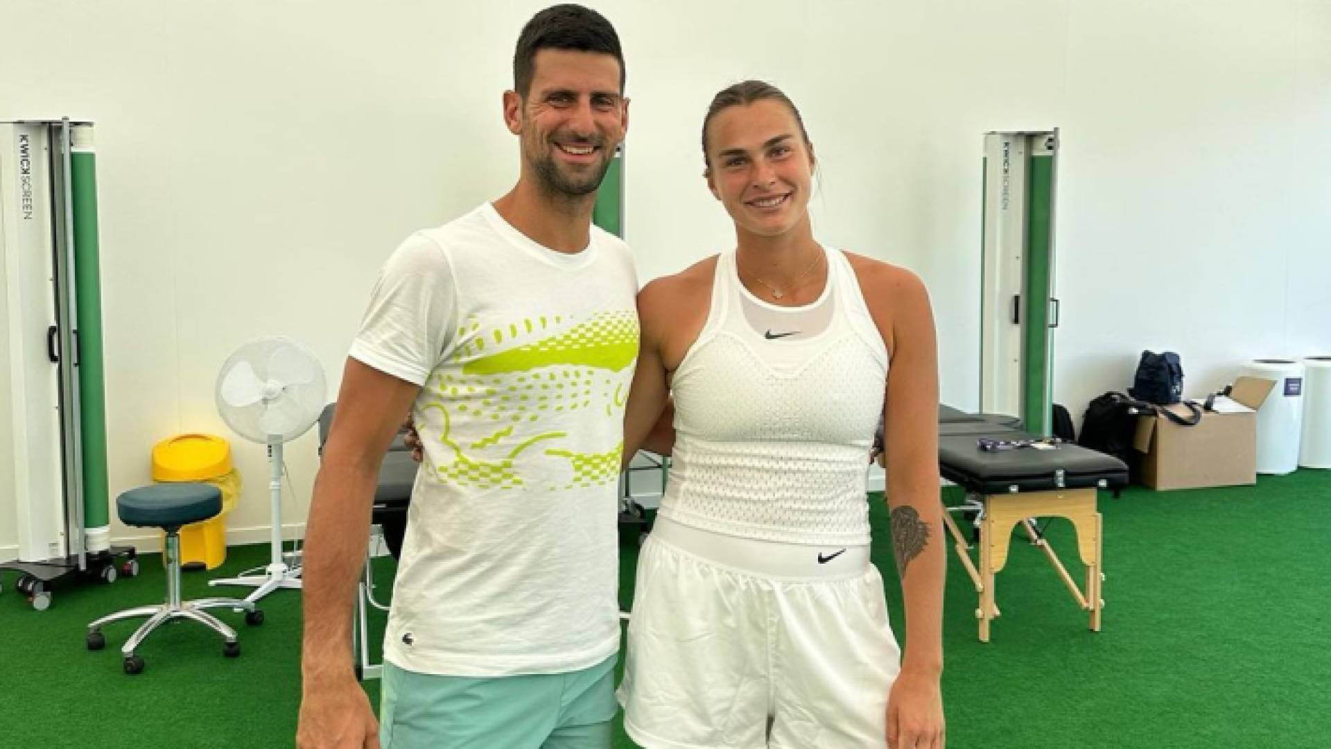 صورة سابقة تجمع دجوكوفيتش وسابالينكا