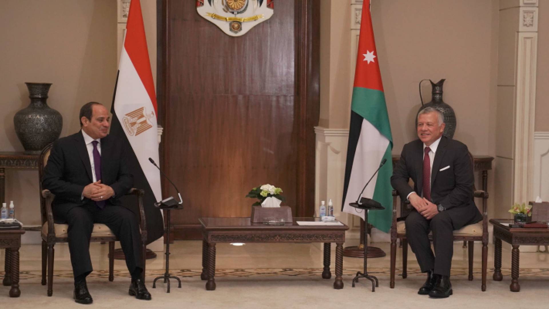 جلالة الملك عبد الله الثاني والرئيس المصري عبد الفتاح السيسي