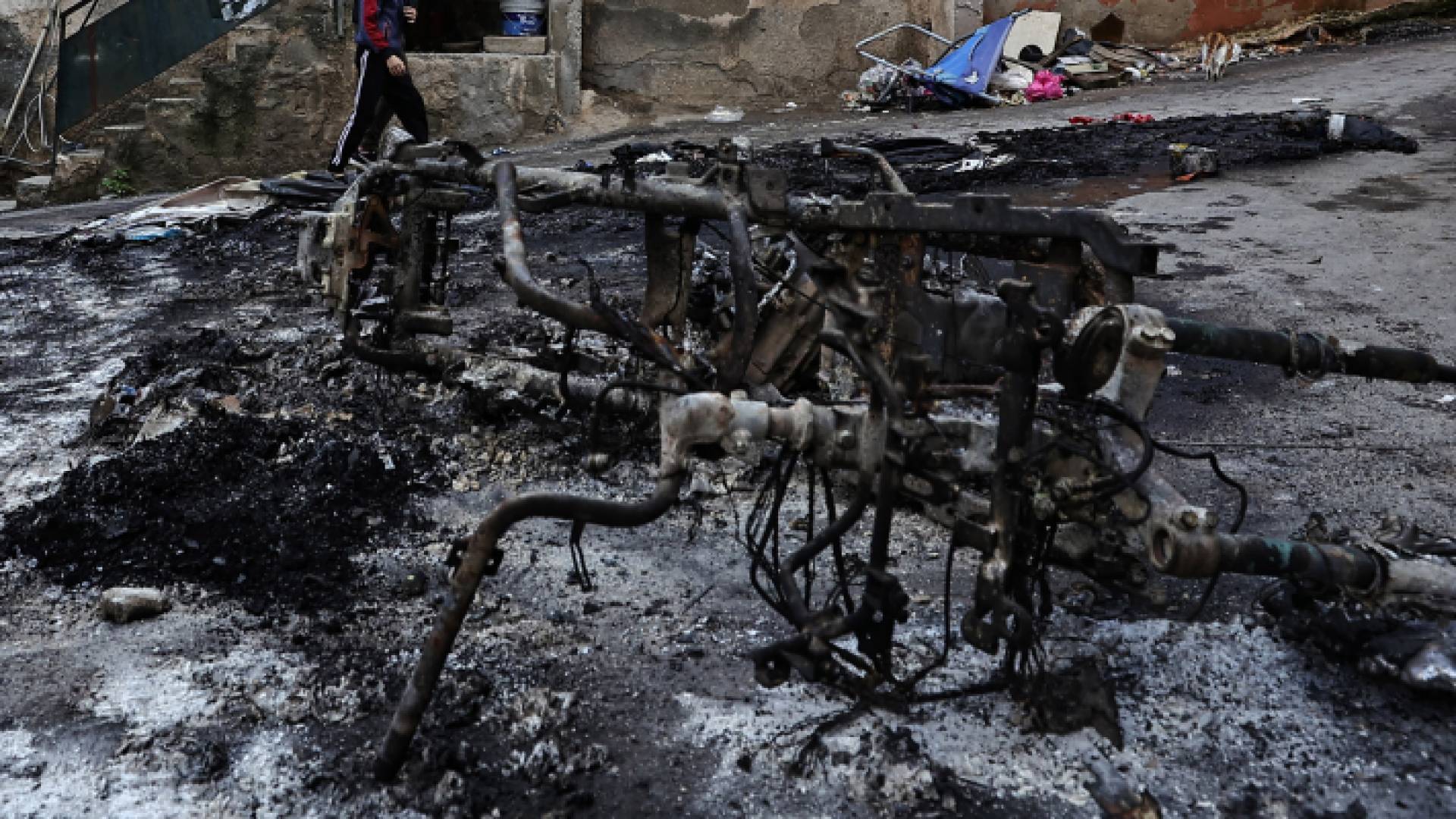 مخيم جنين بعد قصفه من قبل قوات الاحتلال الإسرائيلي