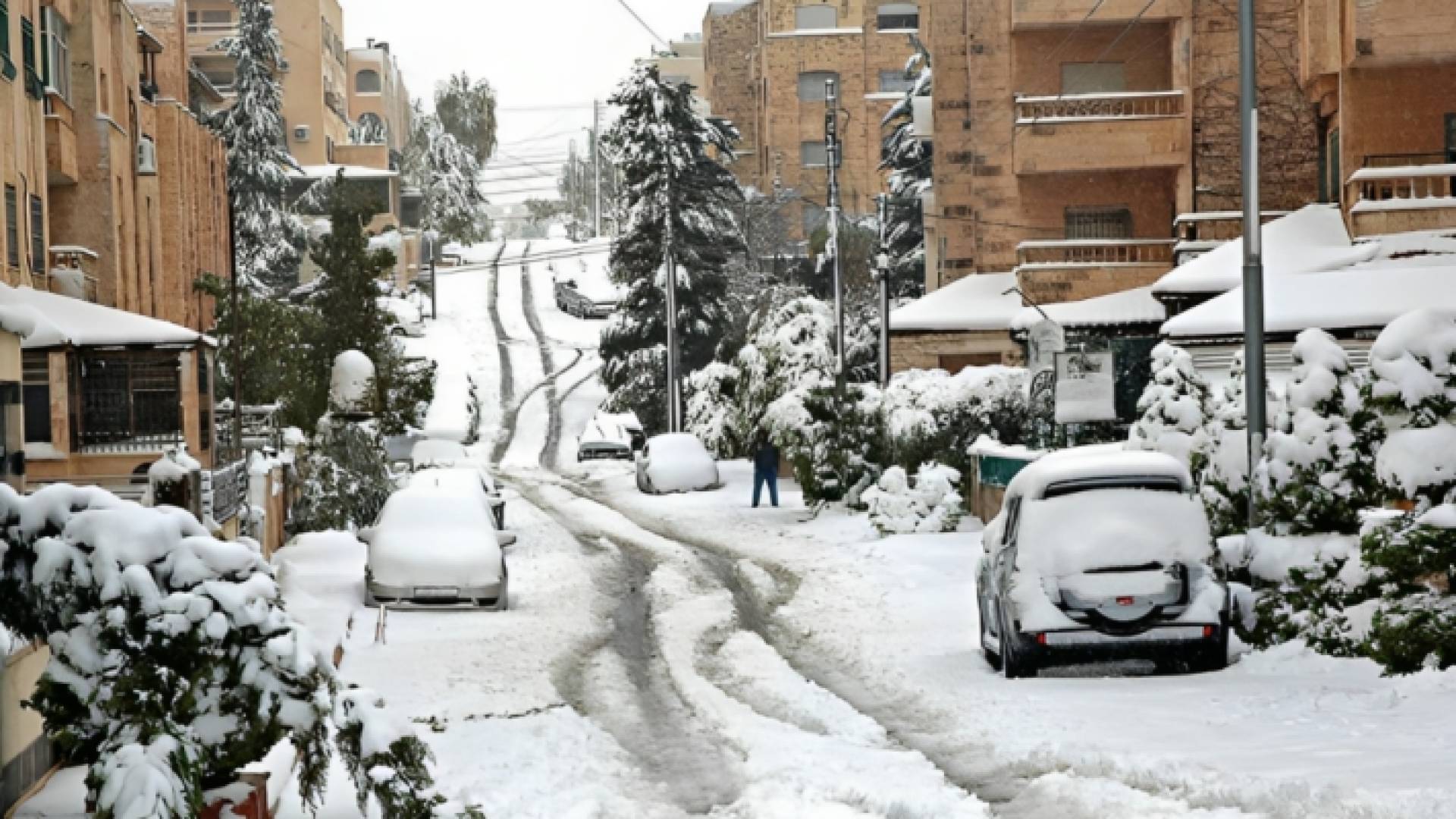 تراكم الثلوج في العاصمة عمان "أرشيفية"