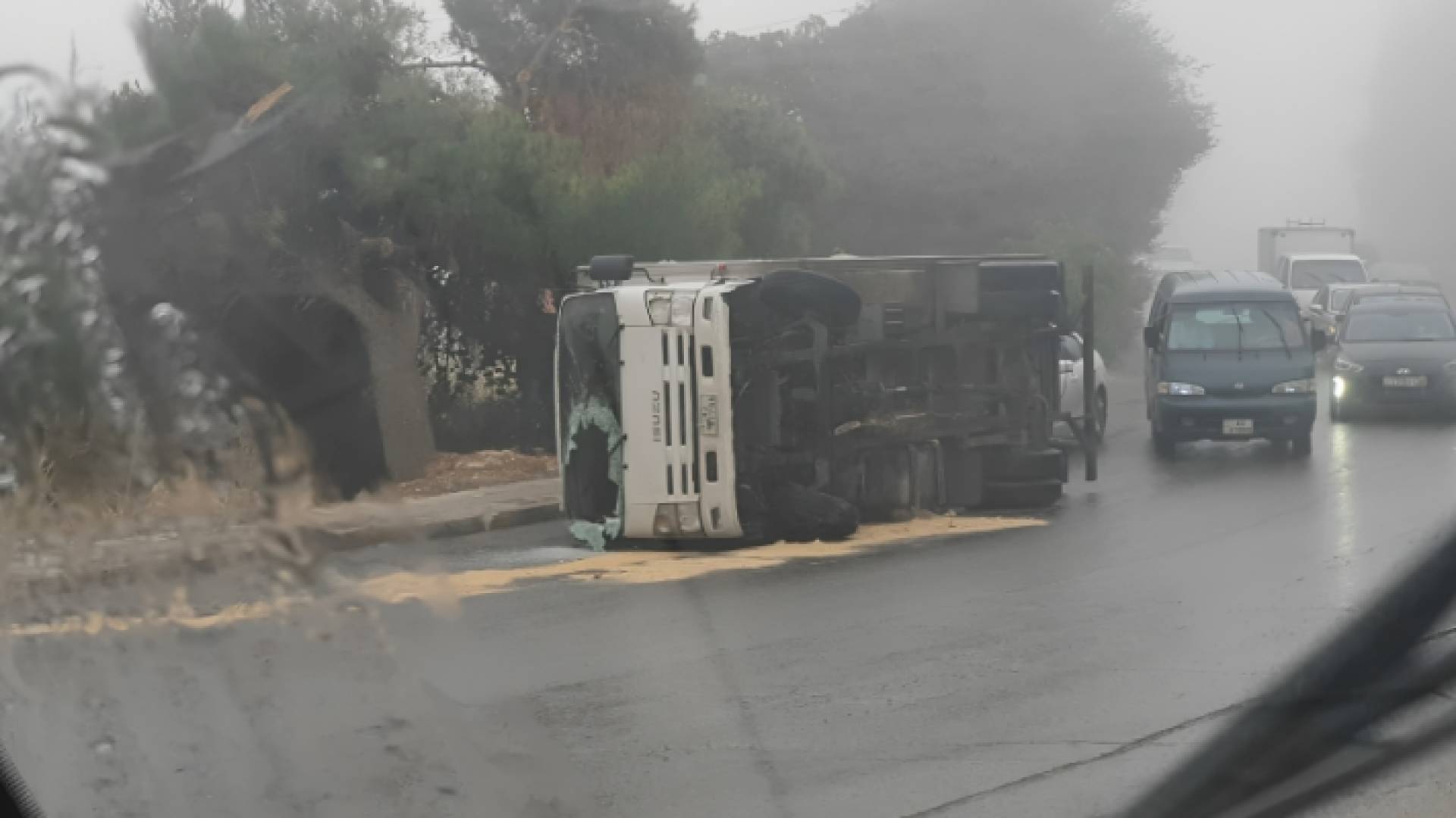 انزلاق مركبة في الأردن