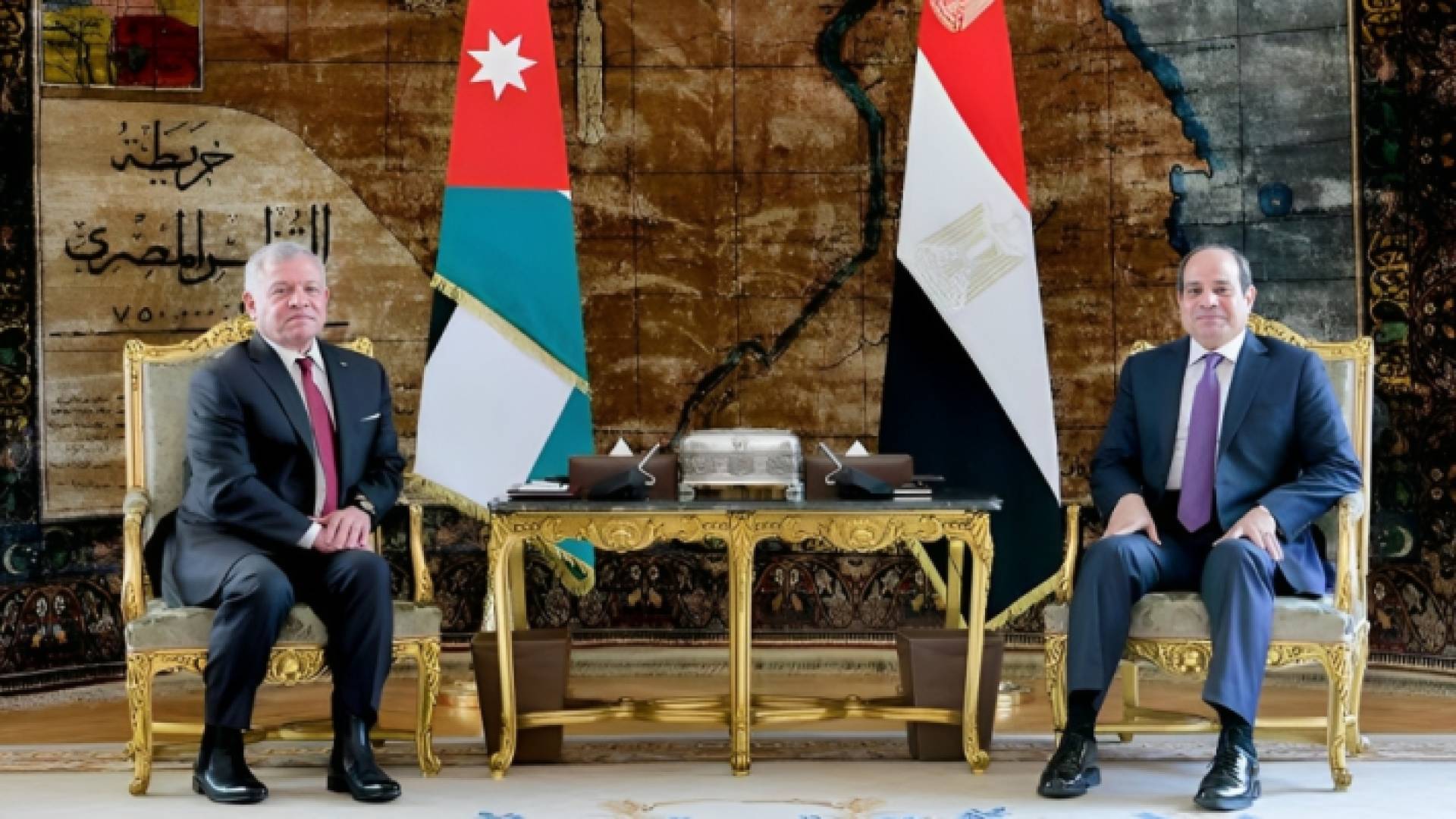 الملك والسيسي يؤكدان رفضهما التام لجميع محاولات تصفية القضية الفلسطينية