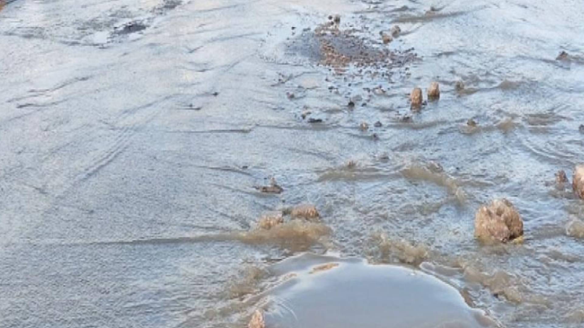 فيضان الصرف الصحي في وادي سريح باربد