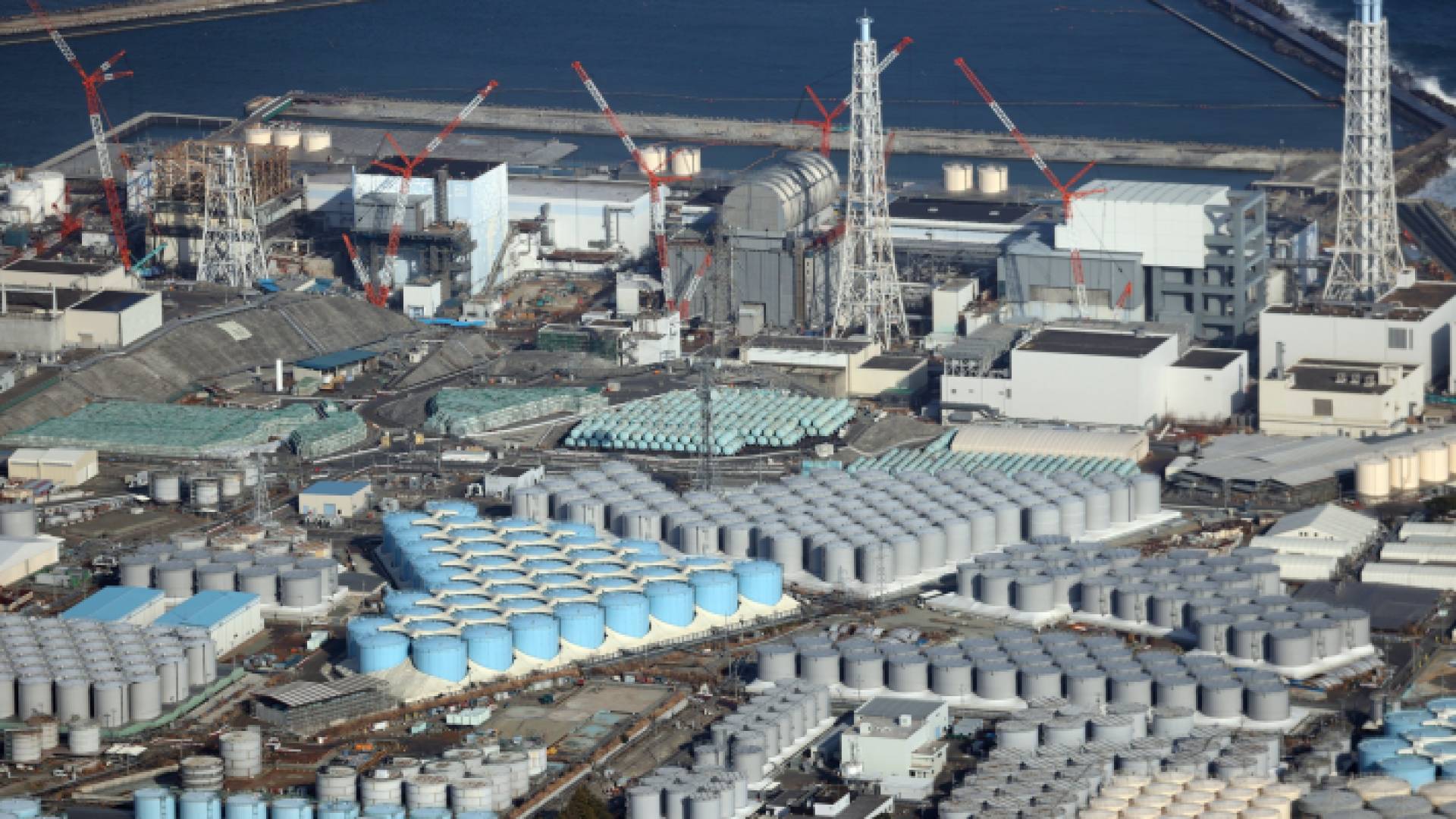 منظر جوي لمحطة فوكوشيما للطاقة النووية