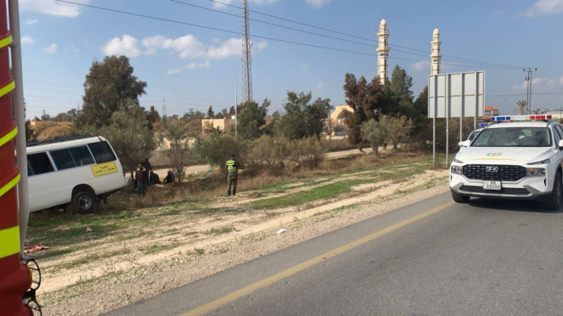 حادث مروري على الطريق الصحراوي