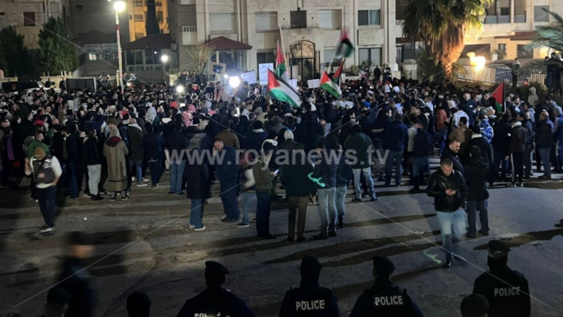 اعتصام قرب سفارة كيان الاحتلال في عمان