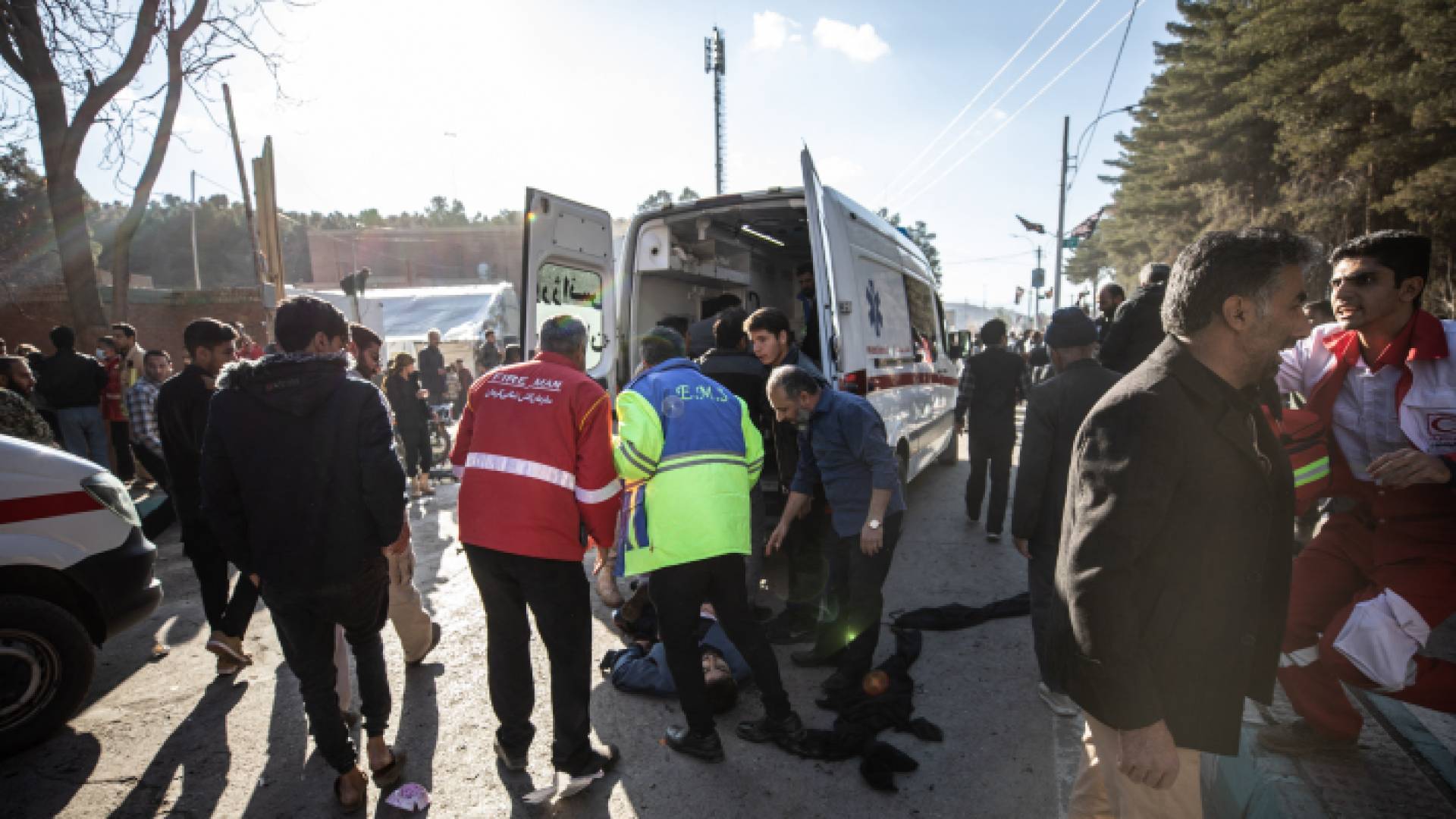 الصورة من موقع الإنفجار