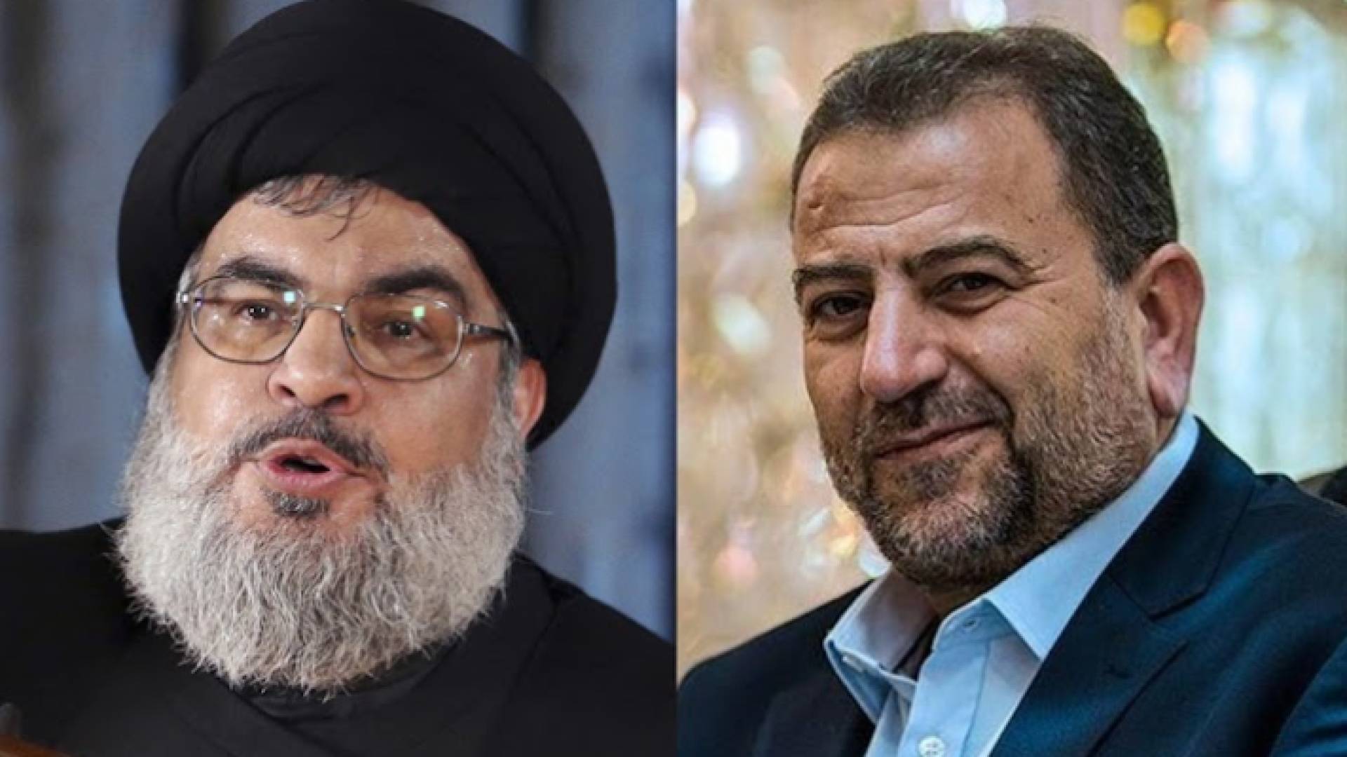 الشهيد صالح العاروري وأمين عام حزب الله حسن نصرالله